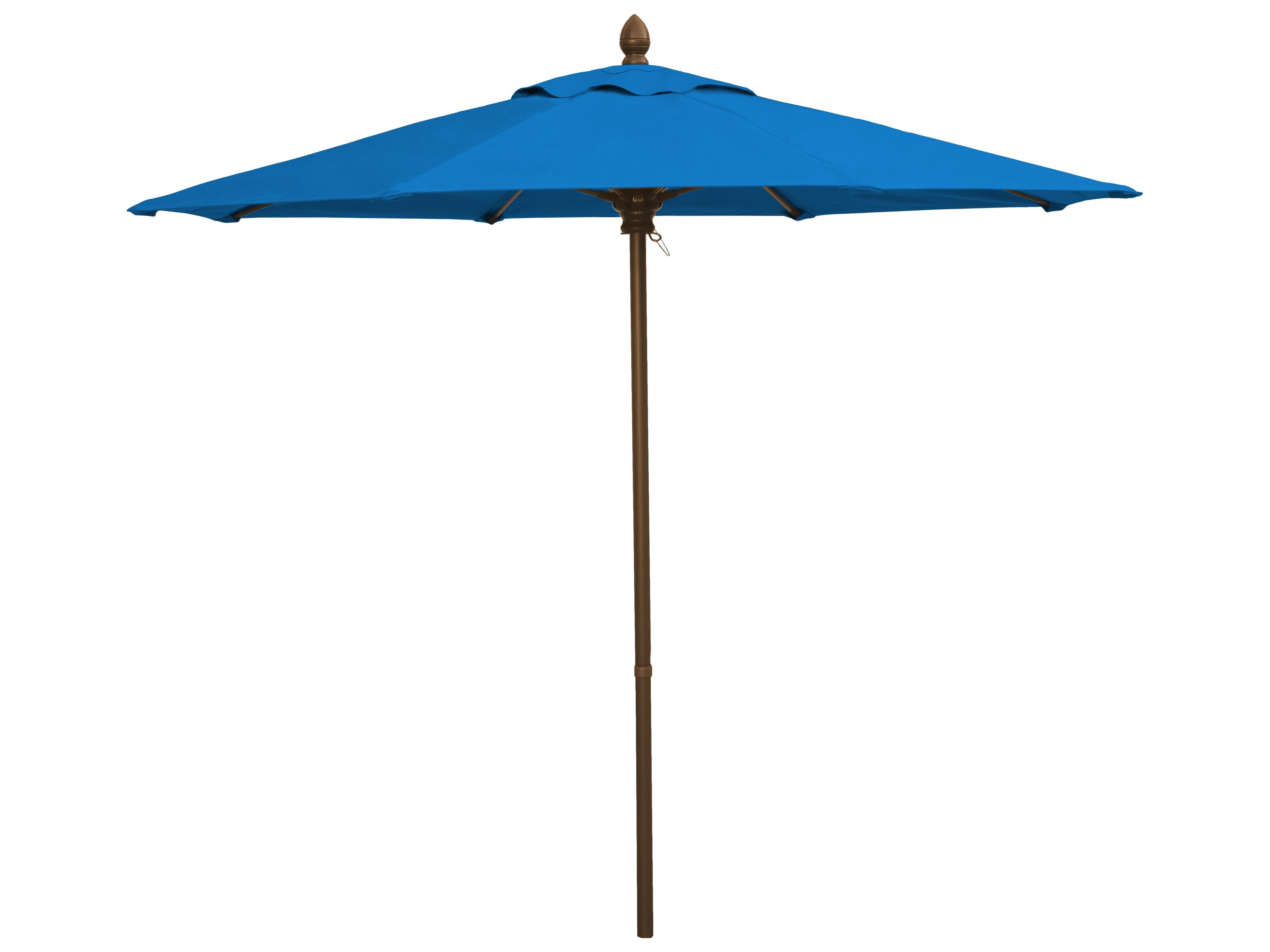 Fiberbuilt Outdoor Patio Umbrellas Quick Ship Market 7.5 Foot Push Up Lift Outdoor Patio Umbrella