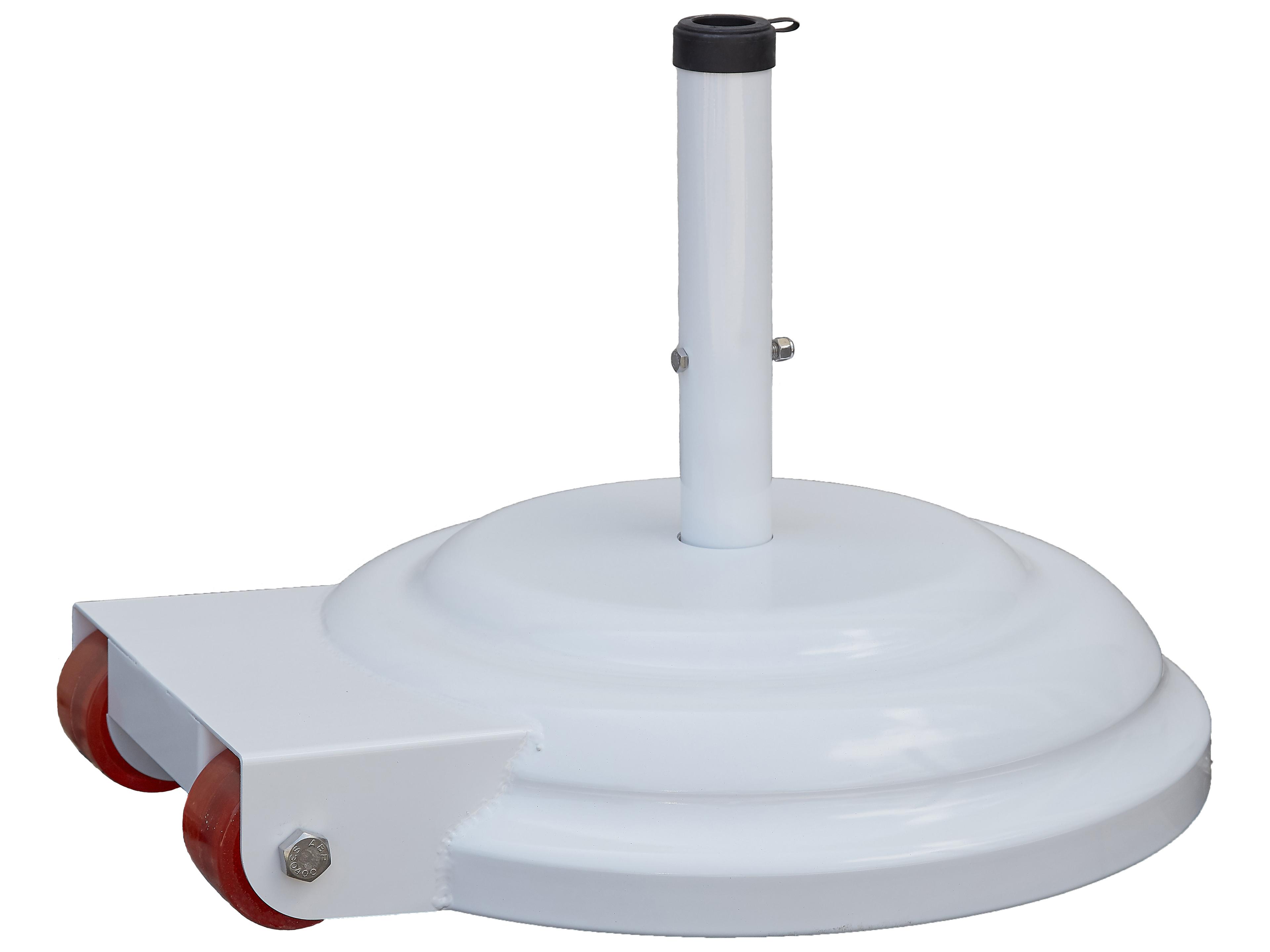 Fiberbuilt Umbrellas Aluminum 175lbs Round Umbrella Base with Wheels