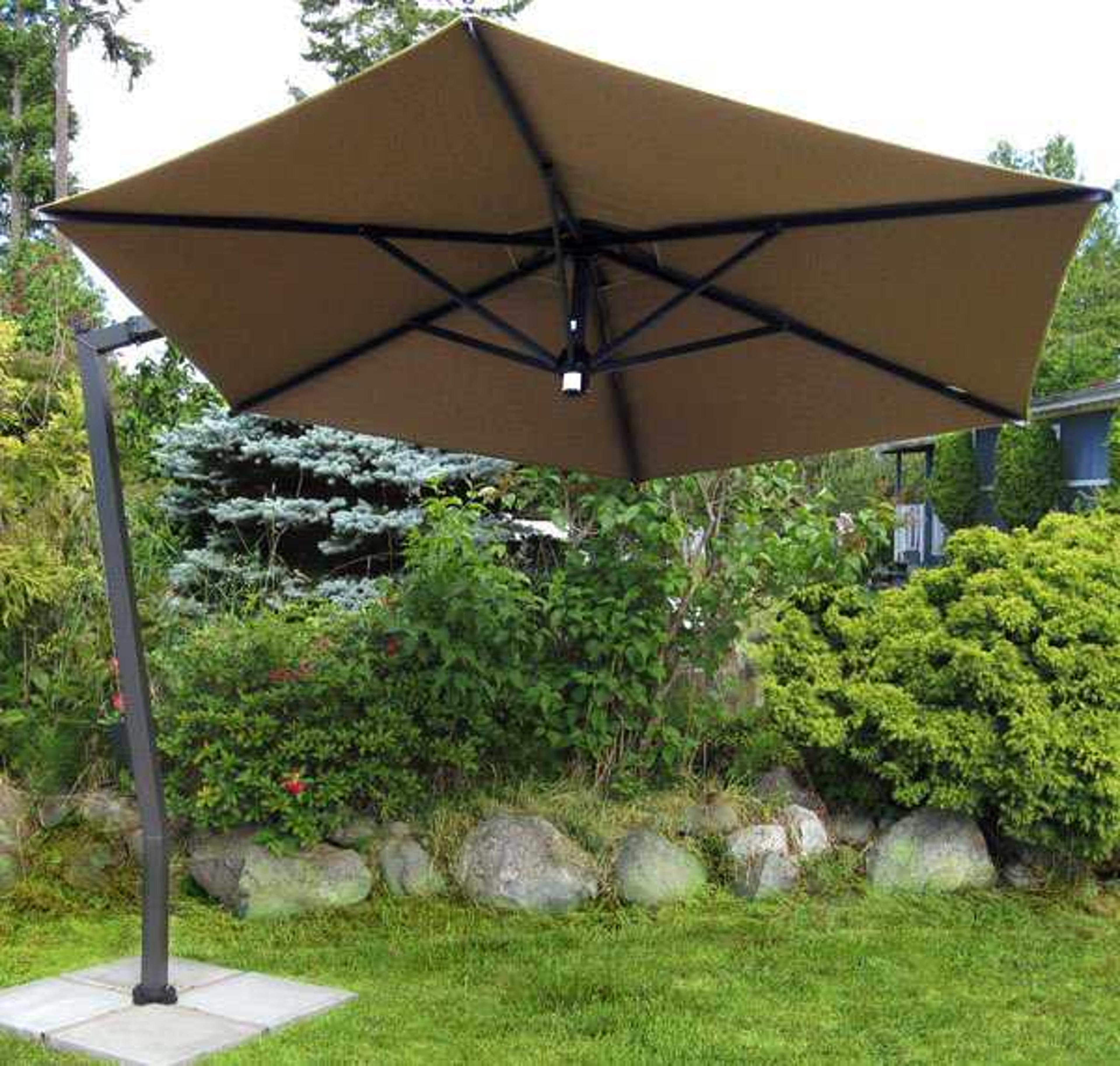 FIM C-Series Aluminum 10.5 Foot Hexagon Cantilever Patio Umbrella