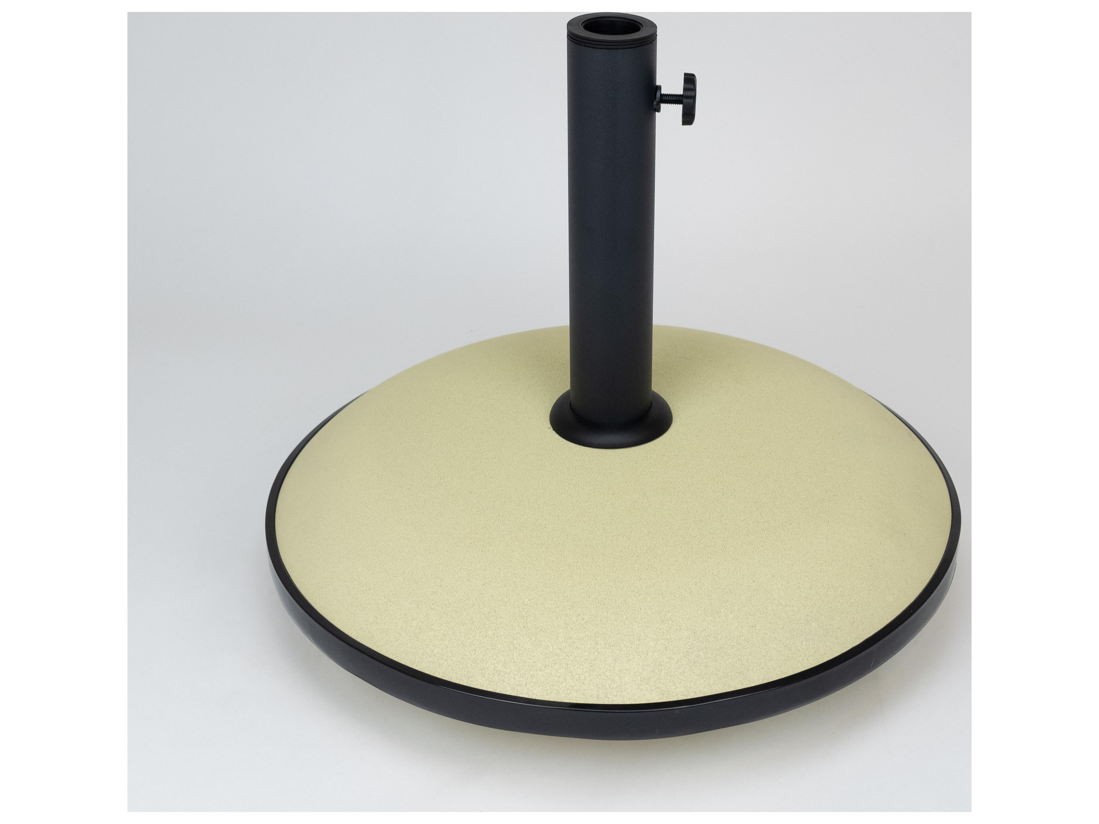 Fiberbuilt Umbrellas Quick Ship Concrete Black 19 Foot Round Umbrella Base
