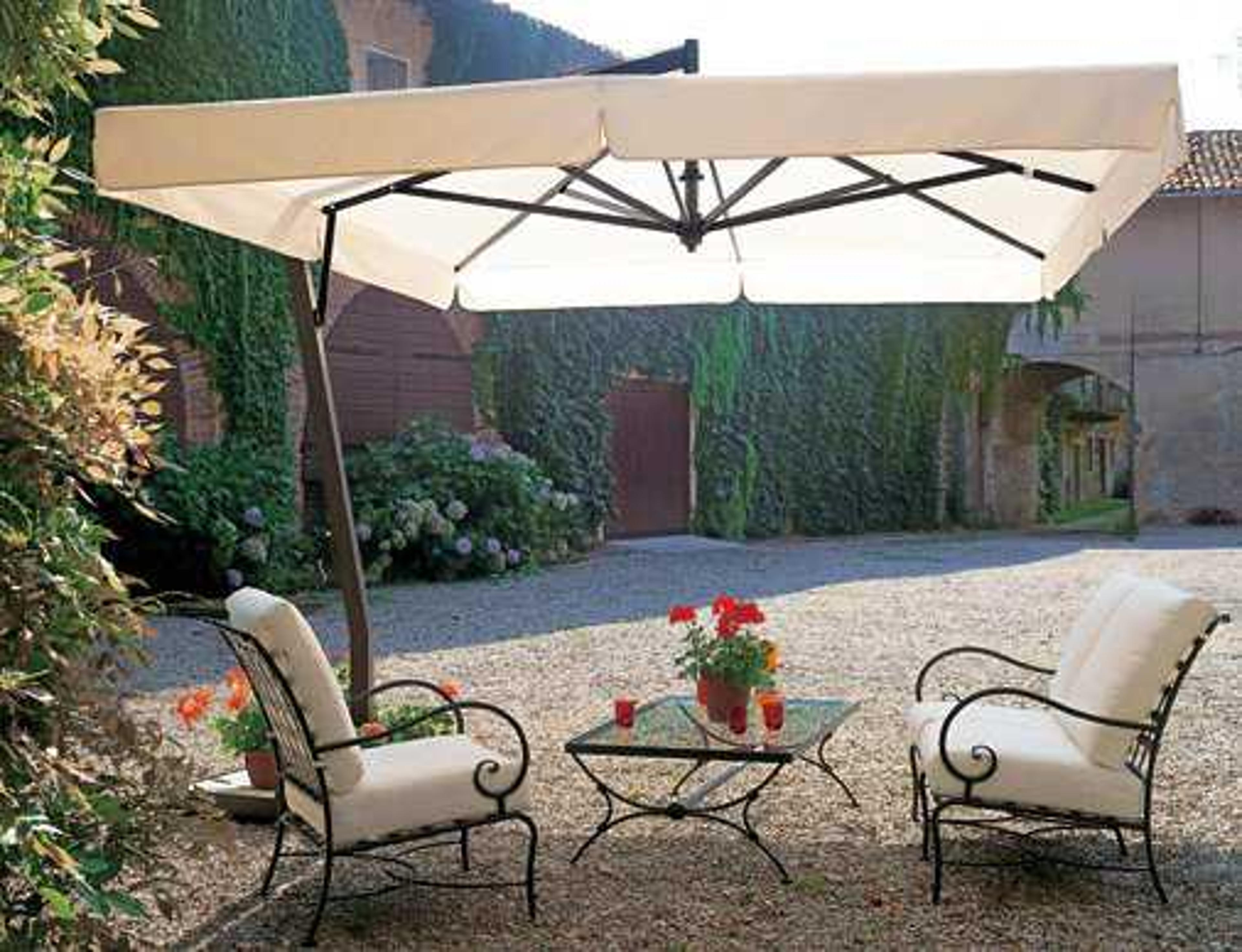 FIM P-Series Aluminum 9.5 Foot Square Cantilever Outdoor Umbrella