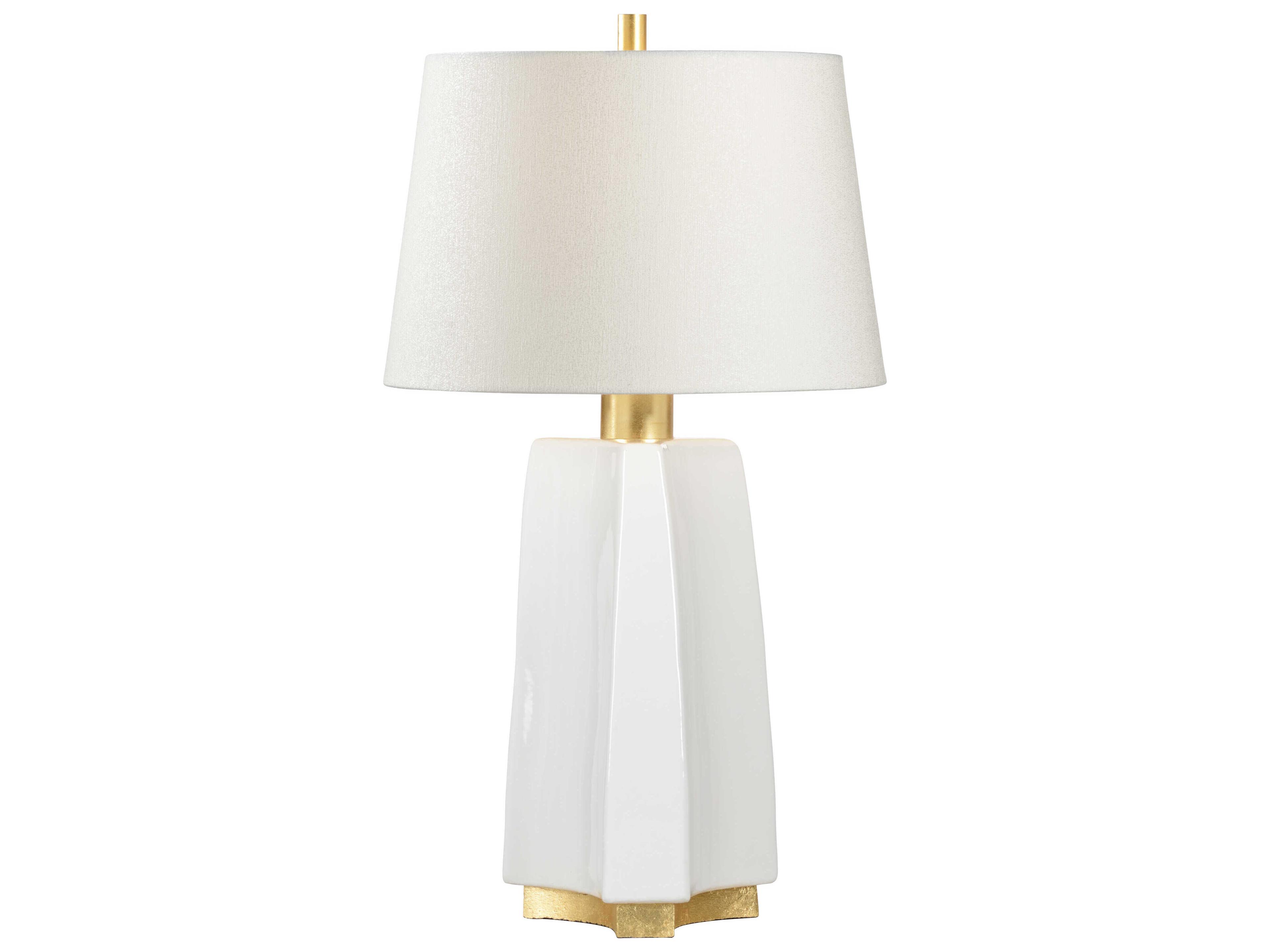 Frederick Cooper Triptic Snow White Glaze Cream Silkette Buffet Lamp