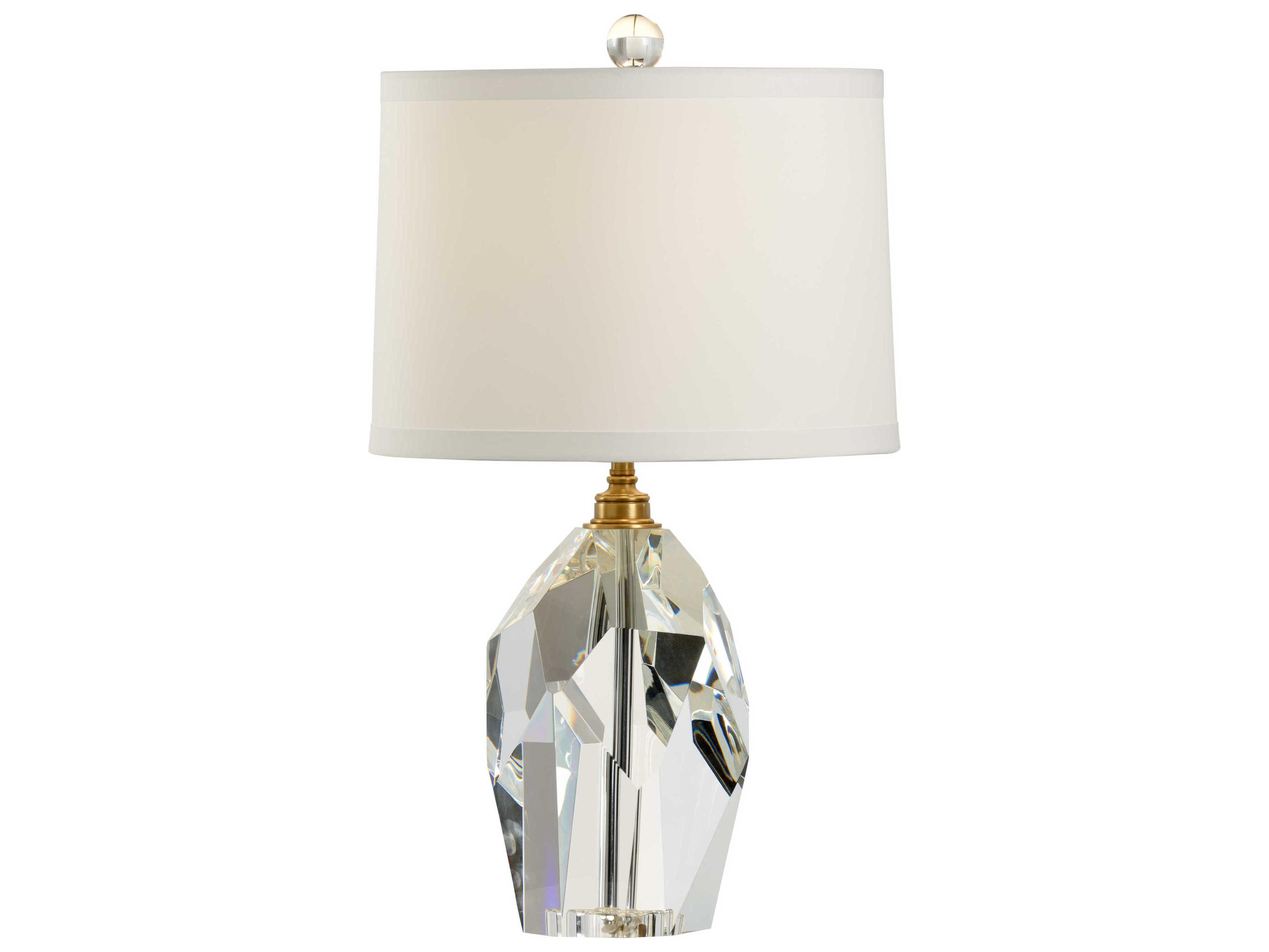 Frederick Cooper Fenton Crystal Clear Off White Silk Table Lamp