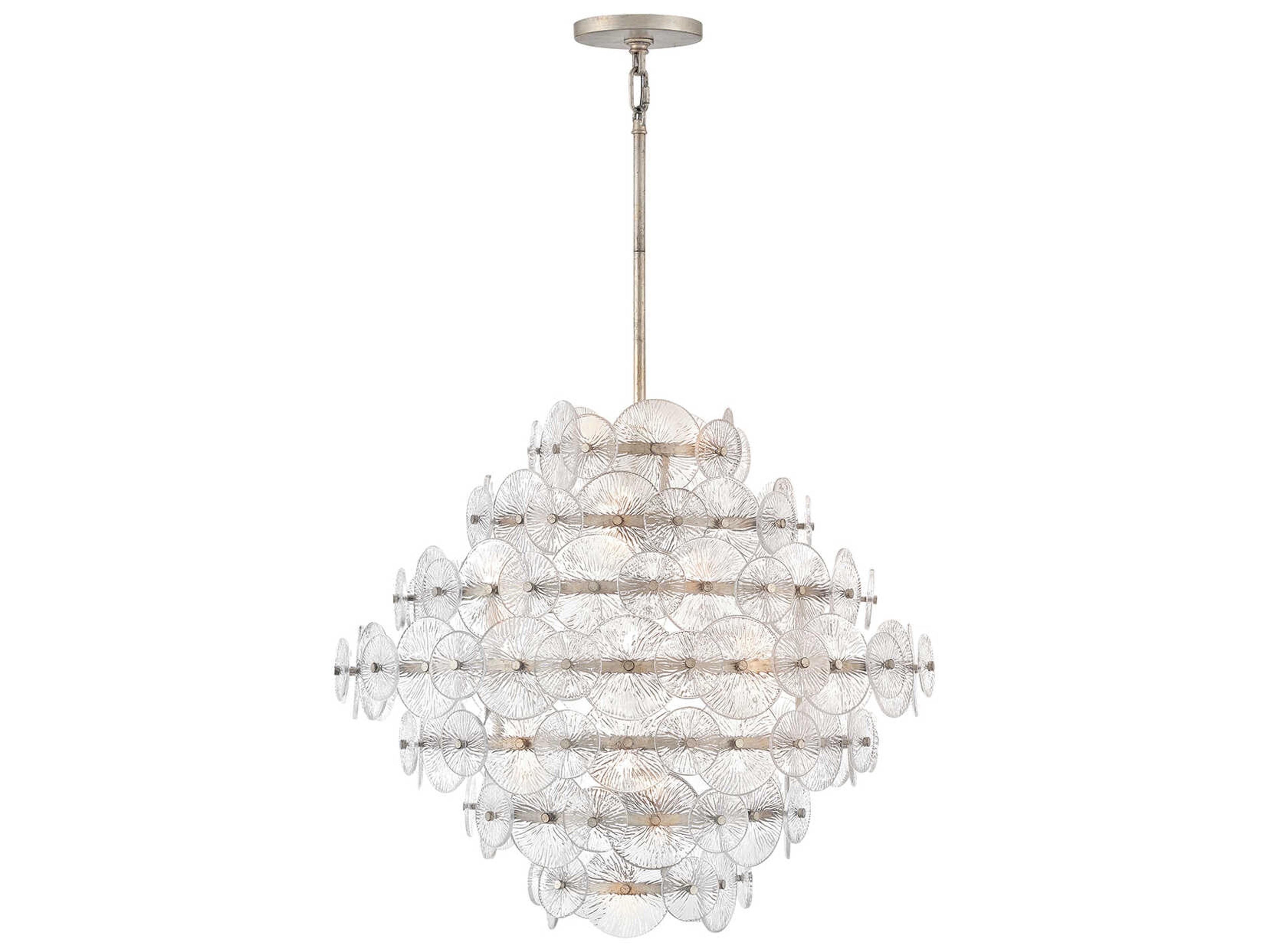 Fredrick Ramond Rene 16-Light Glacial Gray Tiered Pendant