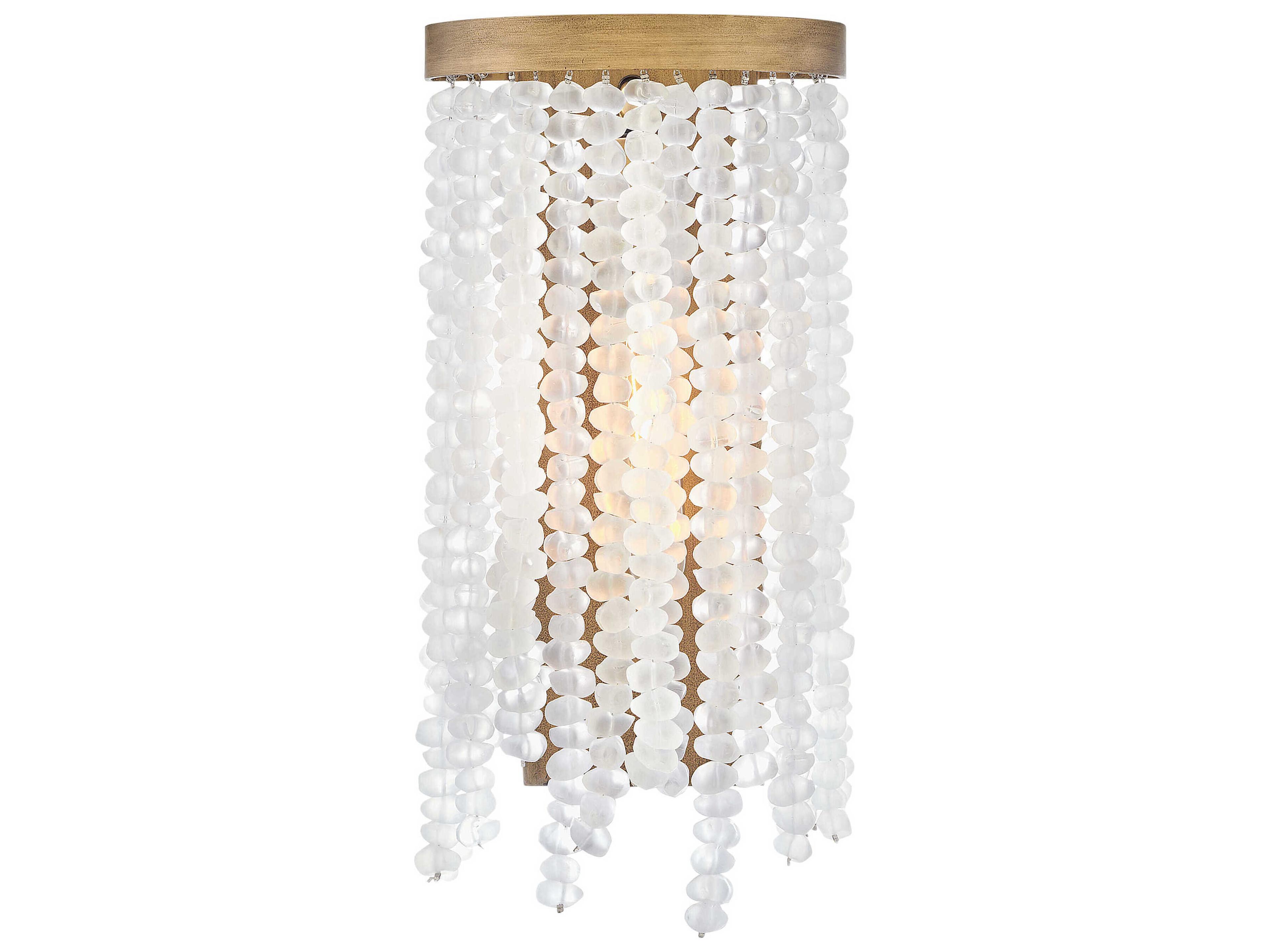 Fredrick Ramond Dune 1-Light Burnished Gold Glass LED Wall Sconce