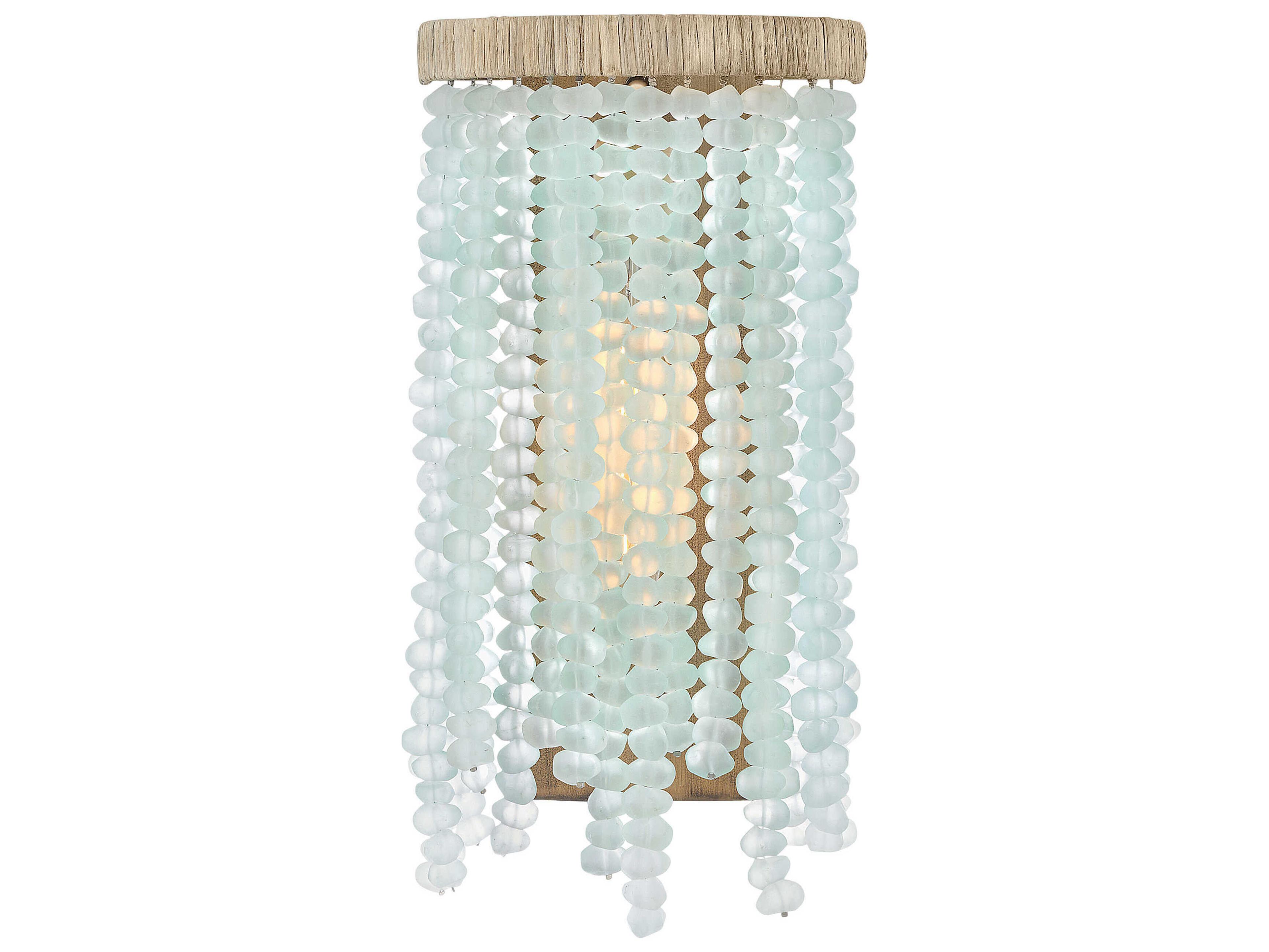 Fredrick Ramond Dune 1-Light Burnished Gold Glass LED Wall Sconce