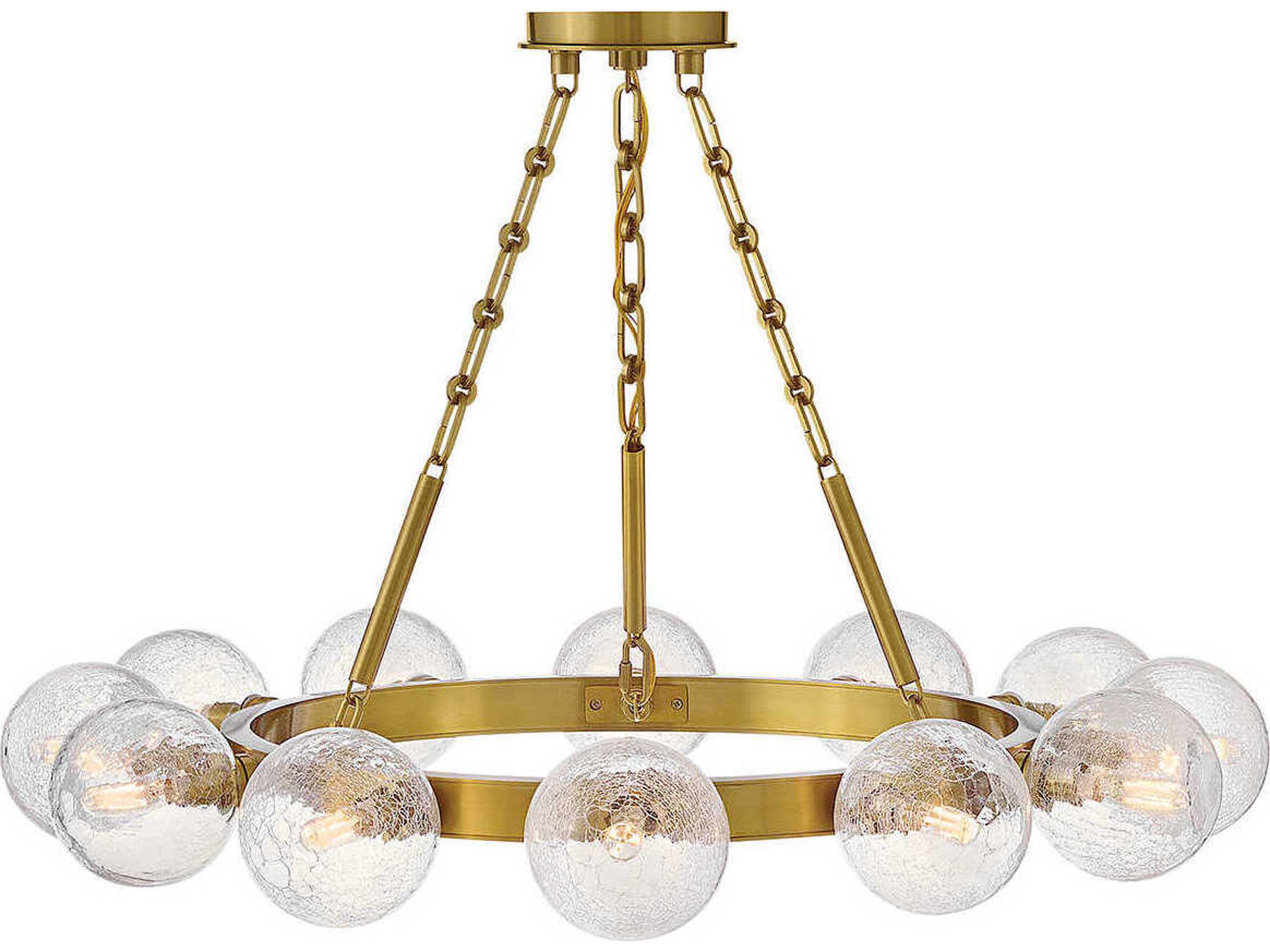 Fredrick Ramond Coco 12-Light Lacquered Brass Globe Chandelier