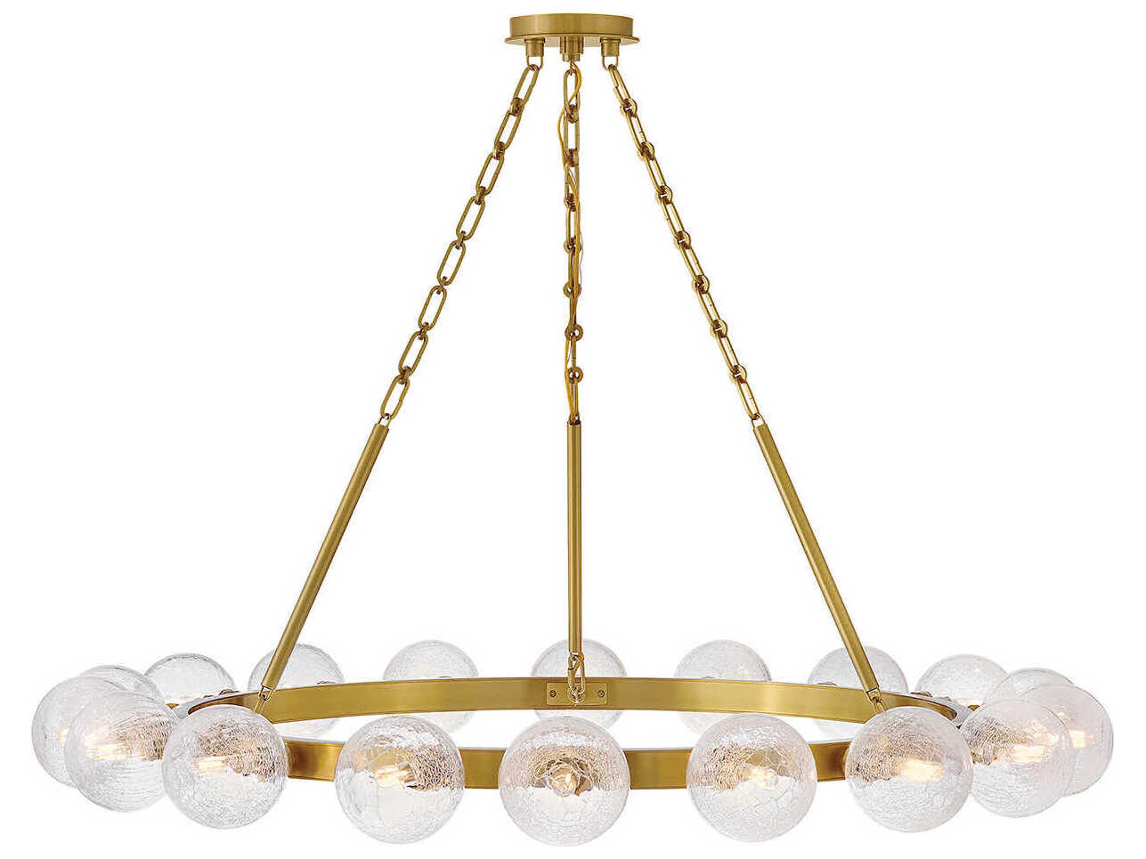 Fredrick Ramond Coco 18-Light Lacquered Brass Globe Chandelier
