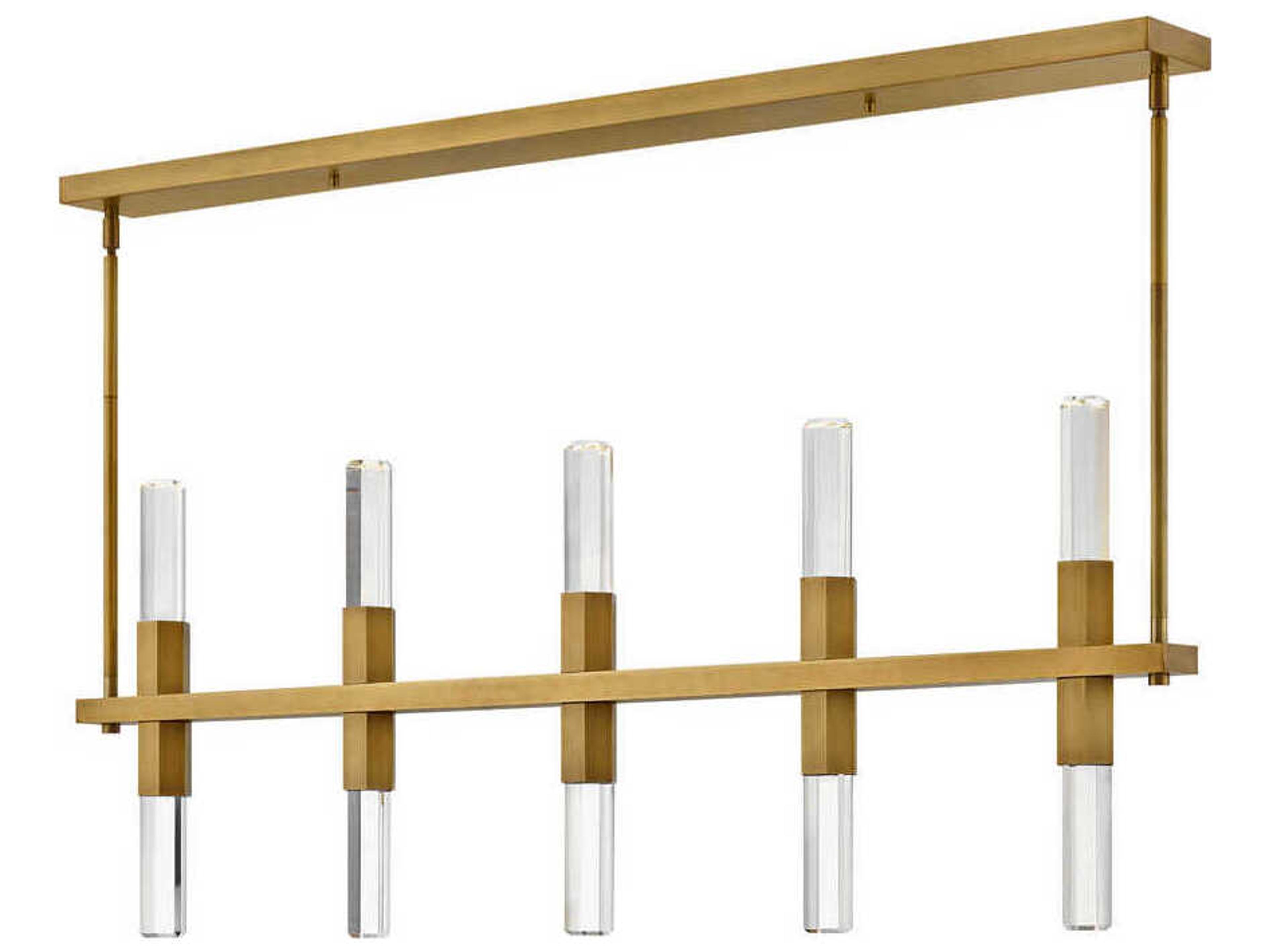 Fredrick Ramond Cecily Heritage Brass Crystal Glass Island Pendant