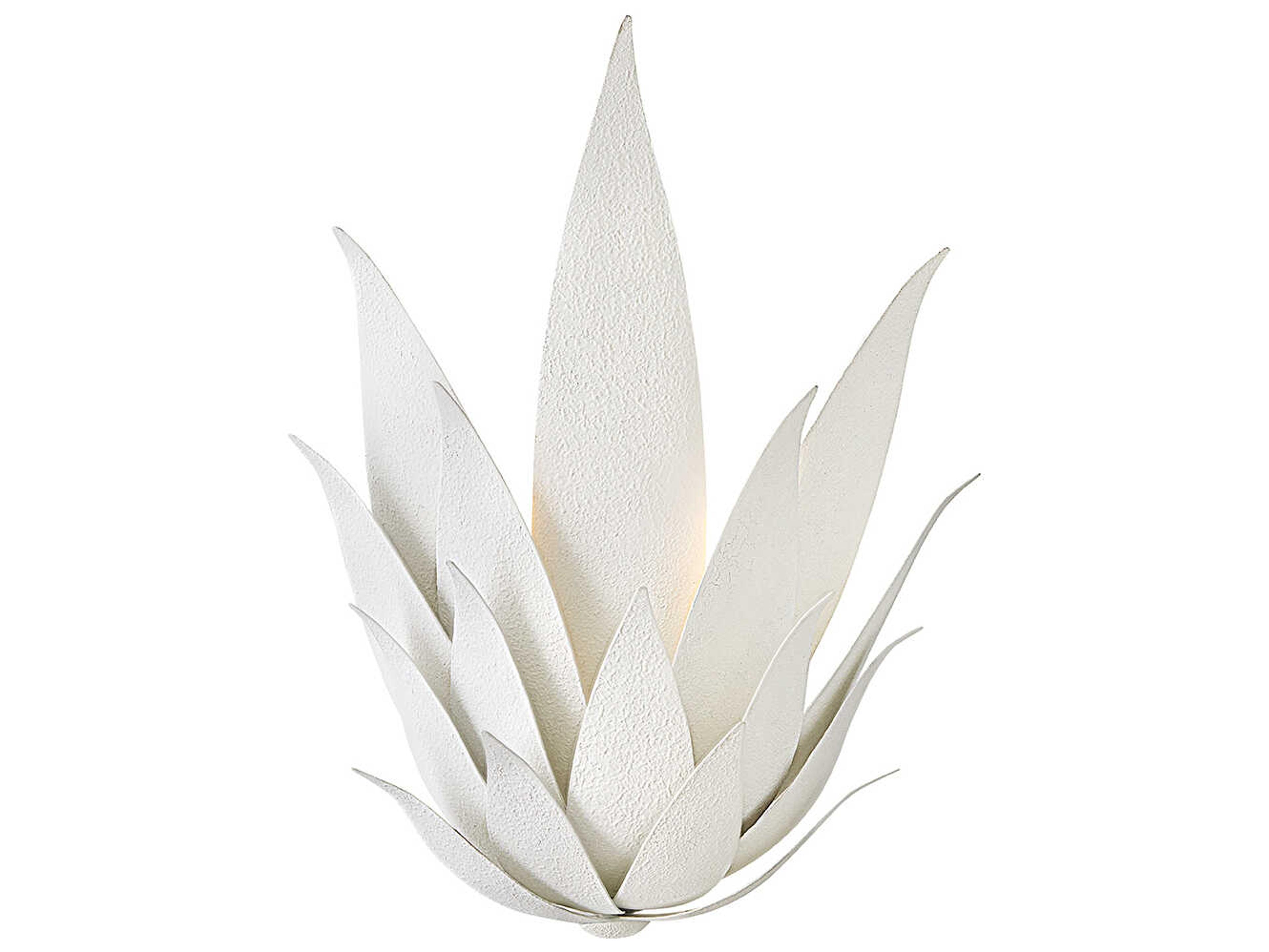 Fredrick Ramond Agave 2-Light Textured Plaster White Wall Sconce