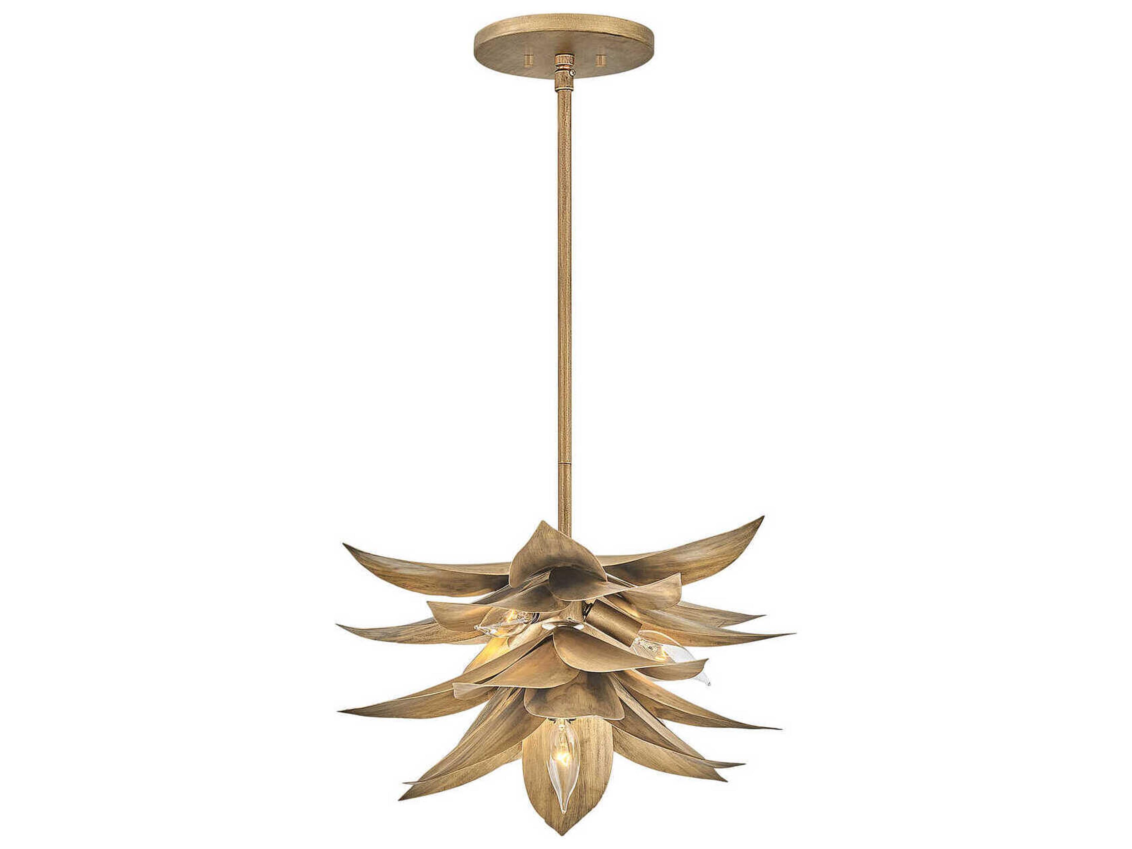 Fredrick Ramond Agave 4-Light Burnished Gold Pendant