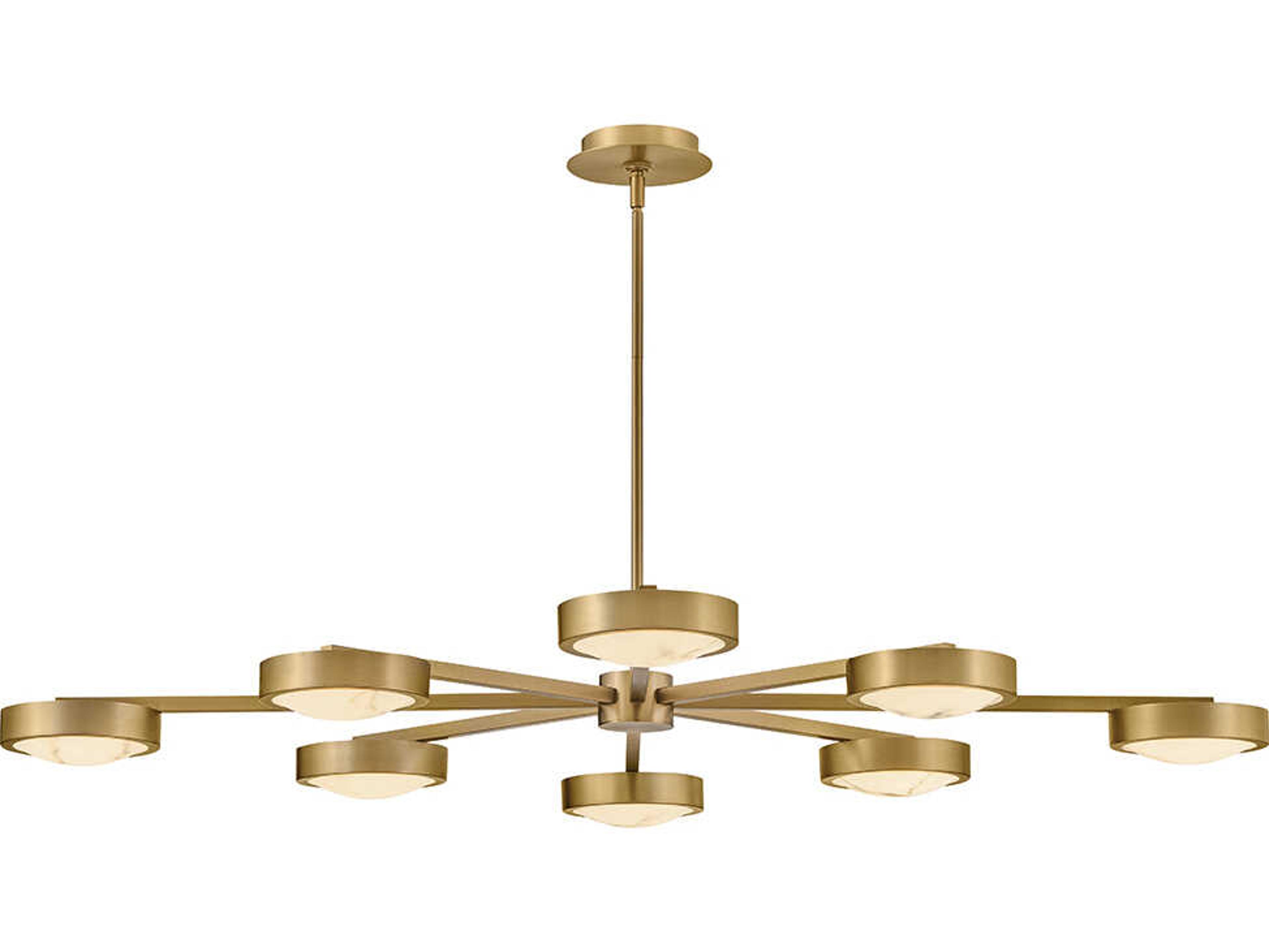 Fredrick Ramond Cava Lacquered Brass Round Semi Flush Mount
