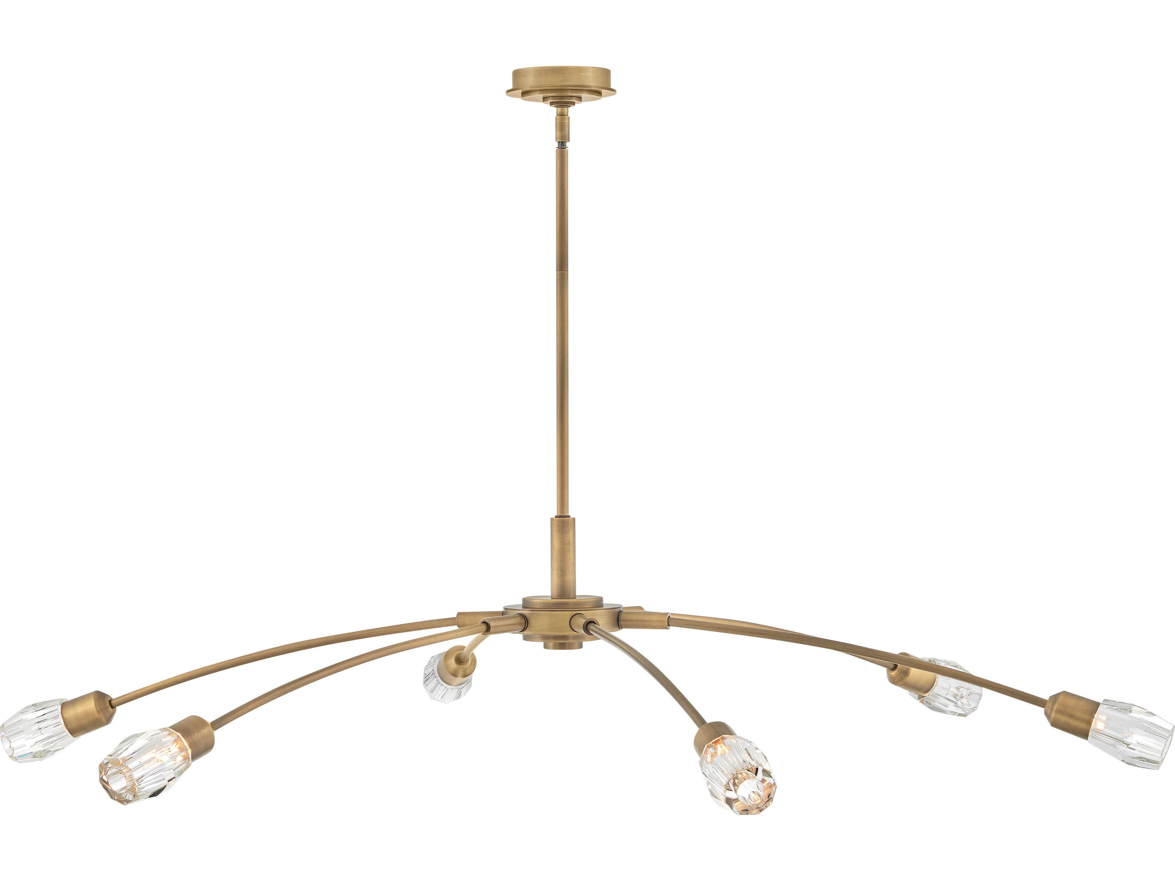 Fredrick Ramond Atera 6-Light Heritage Brass Chandelier