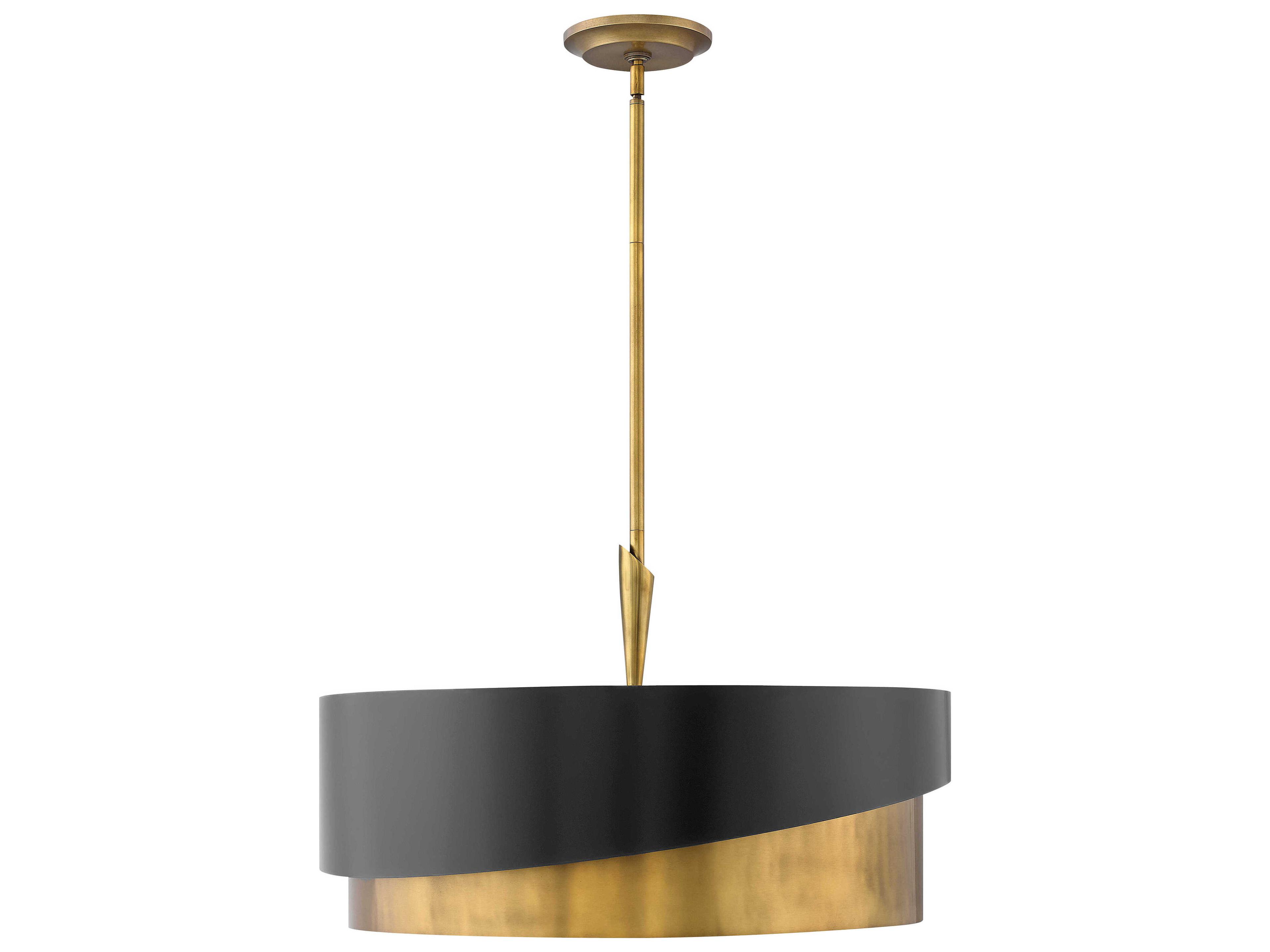 Fredrick Ramond Gigi 5-Light Heritage Brass Round Pendant