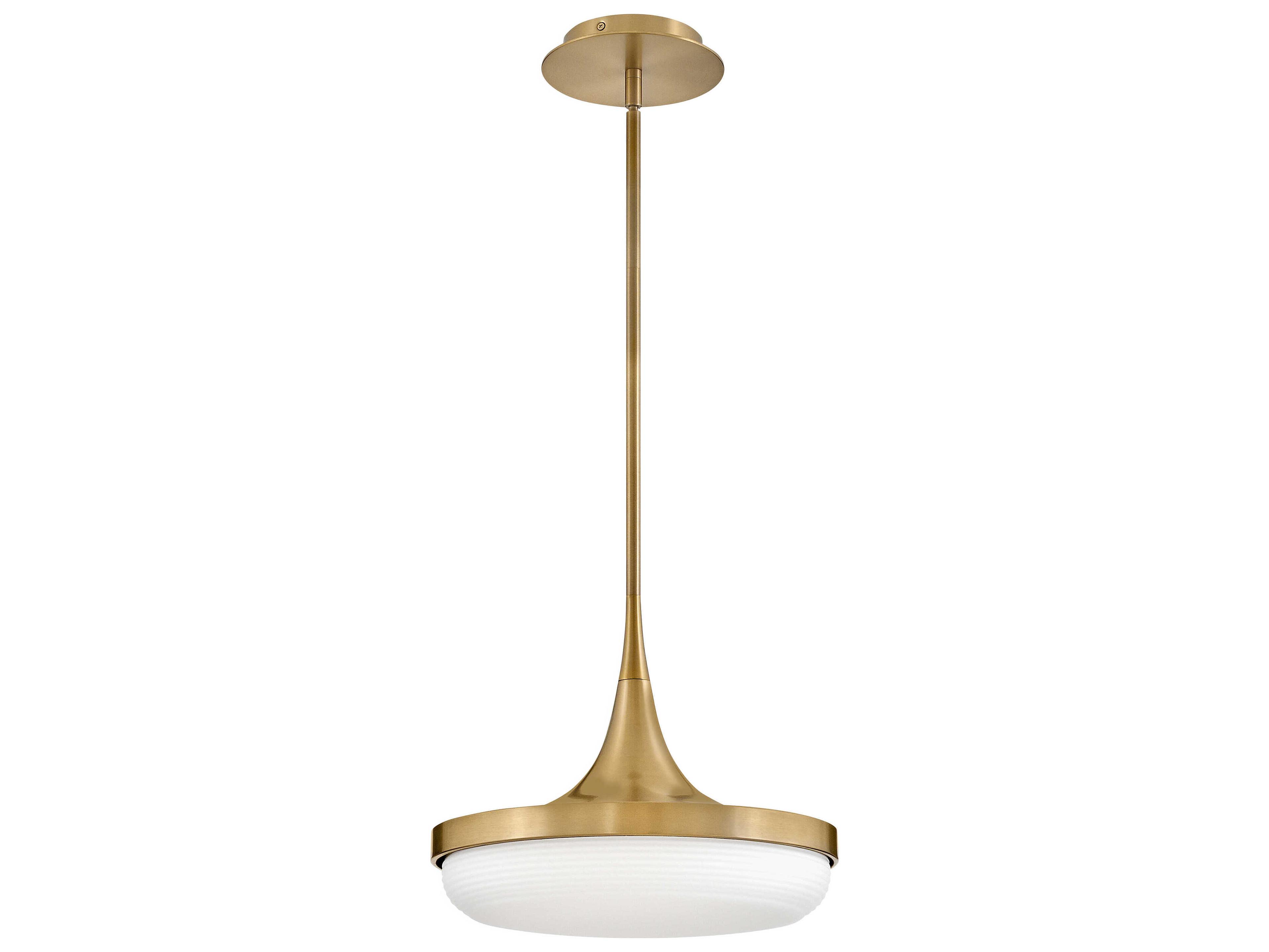 Elsa Lacquered Brass Glass LED Pendant