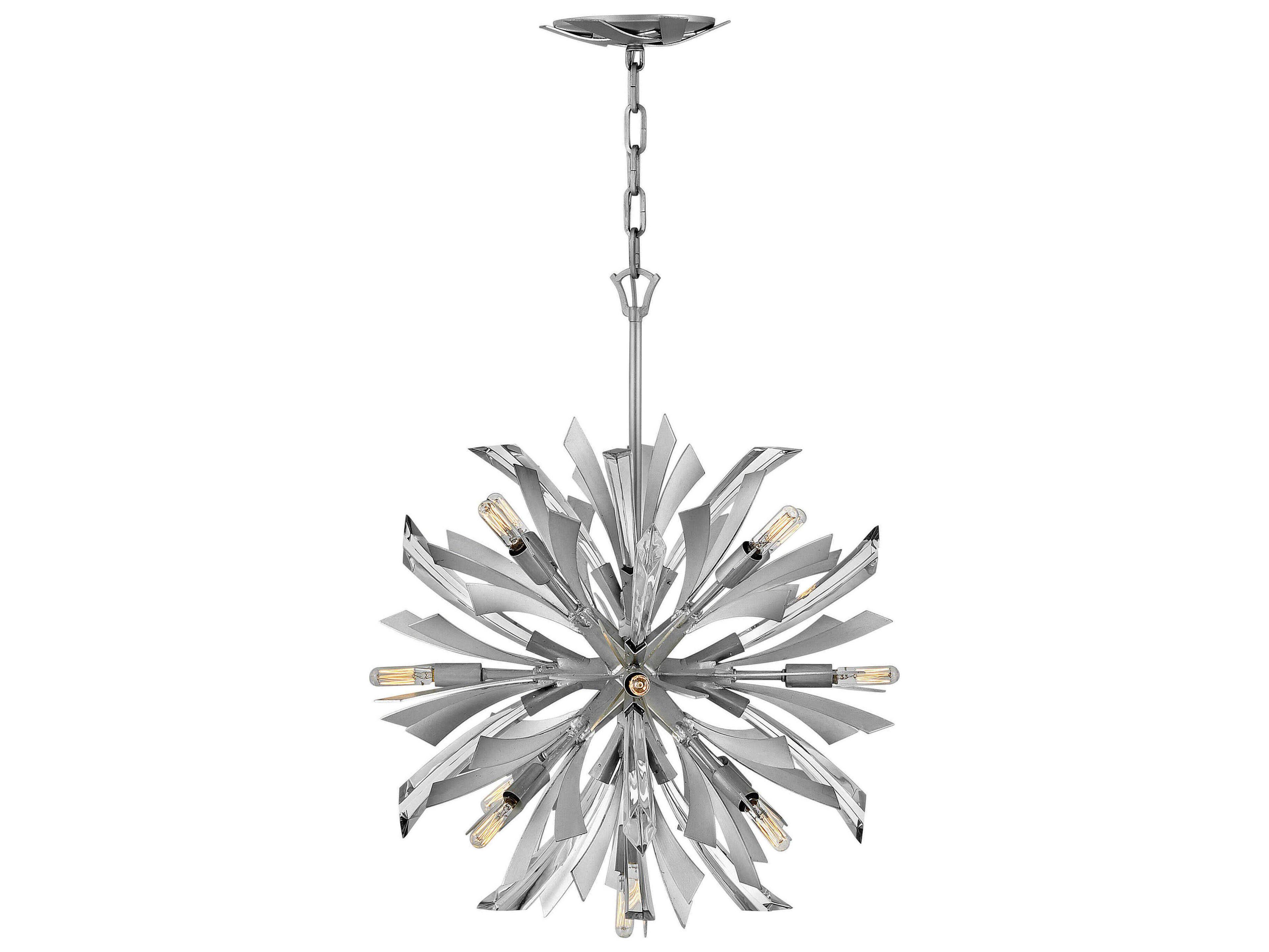 Fredrick Ramond Vida 13-Light Glacial Silver Crystal Pendant
