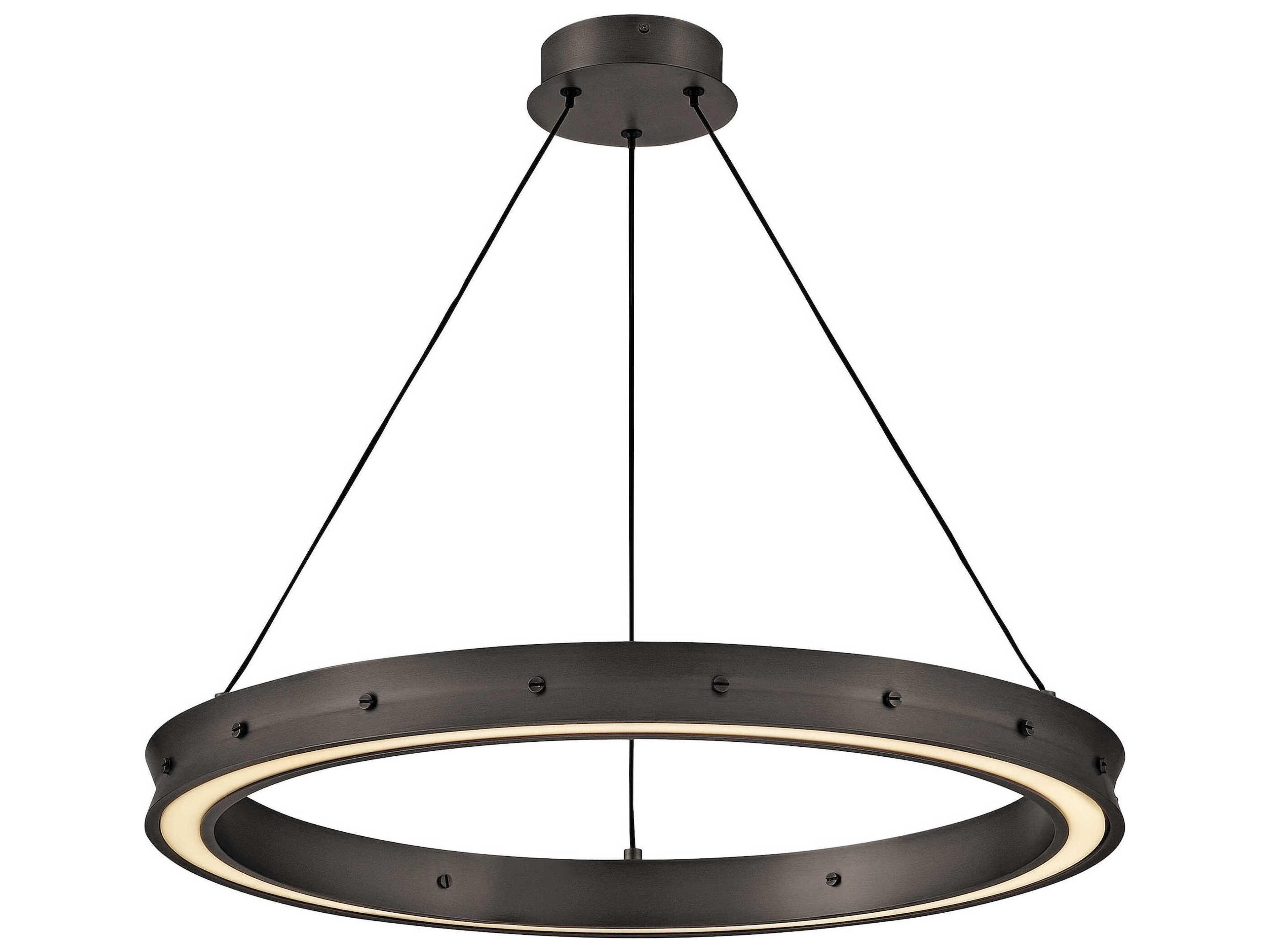 Fredrick Ramond Althea Satin Black Round Pendant