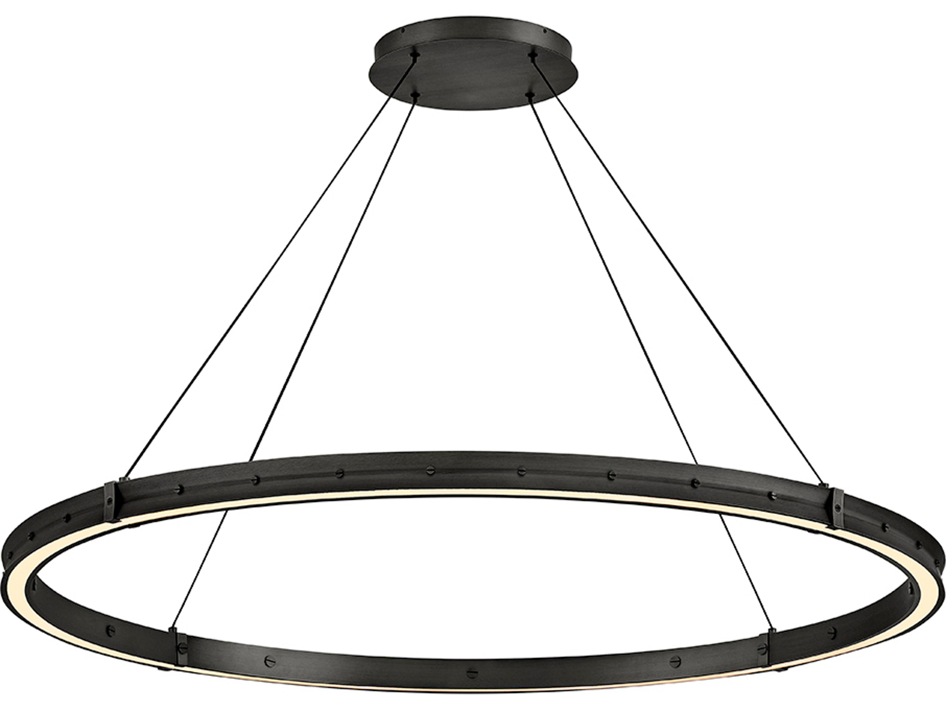 Fredrick Ramond Althea Satin Black Round Pendant