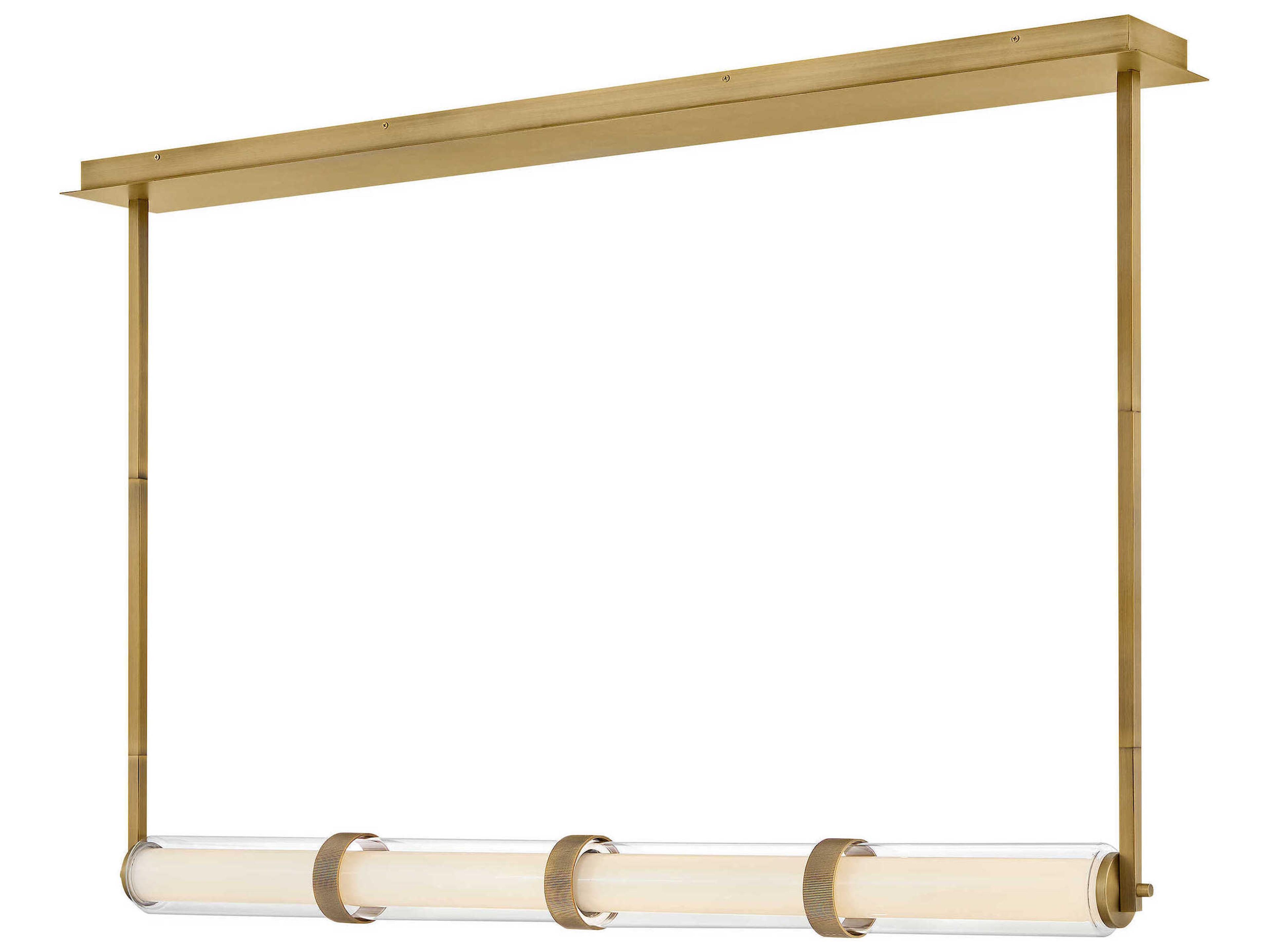Fredrick Ramond Cy Lacquered Brass Linear Island Pendant