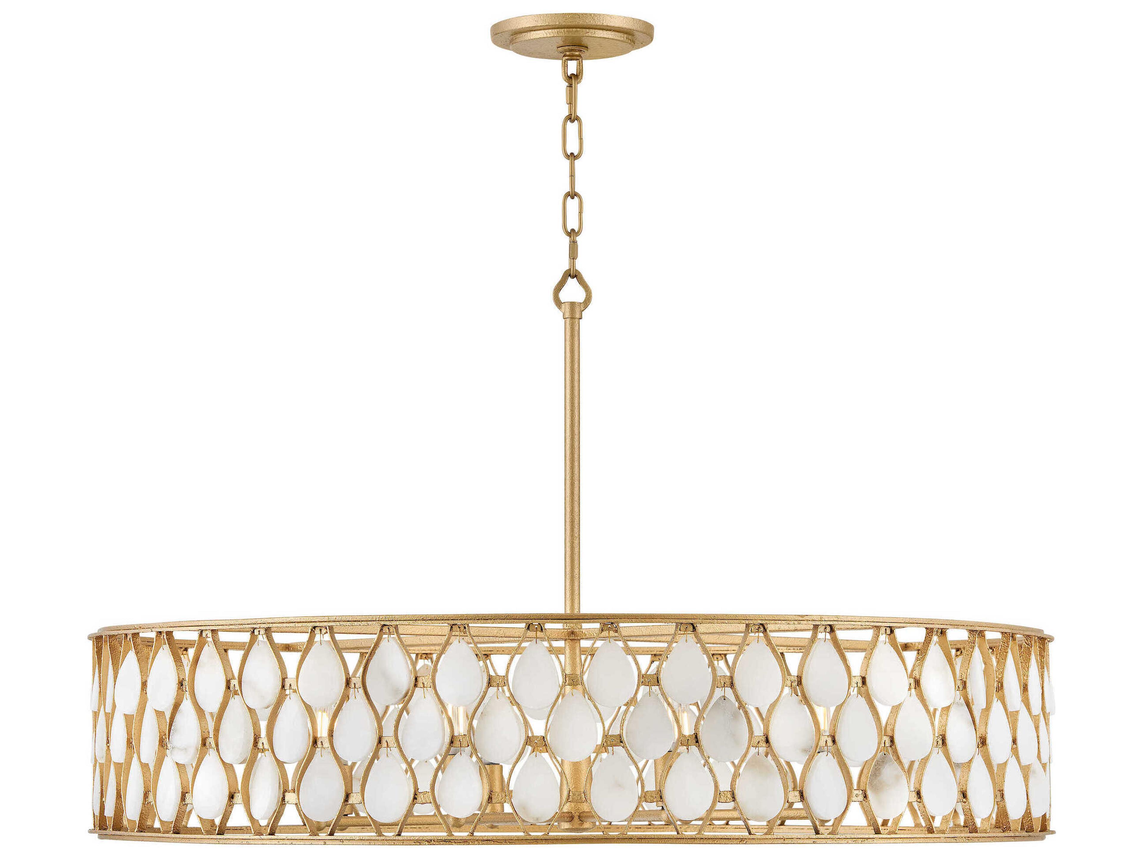 Fredrick Ramond Estie 8-Light Piastra Gold Candelabra Chandelier