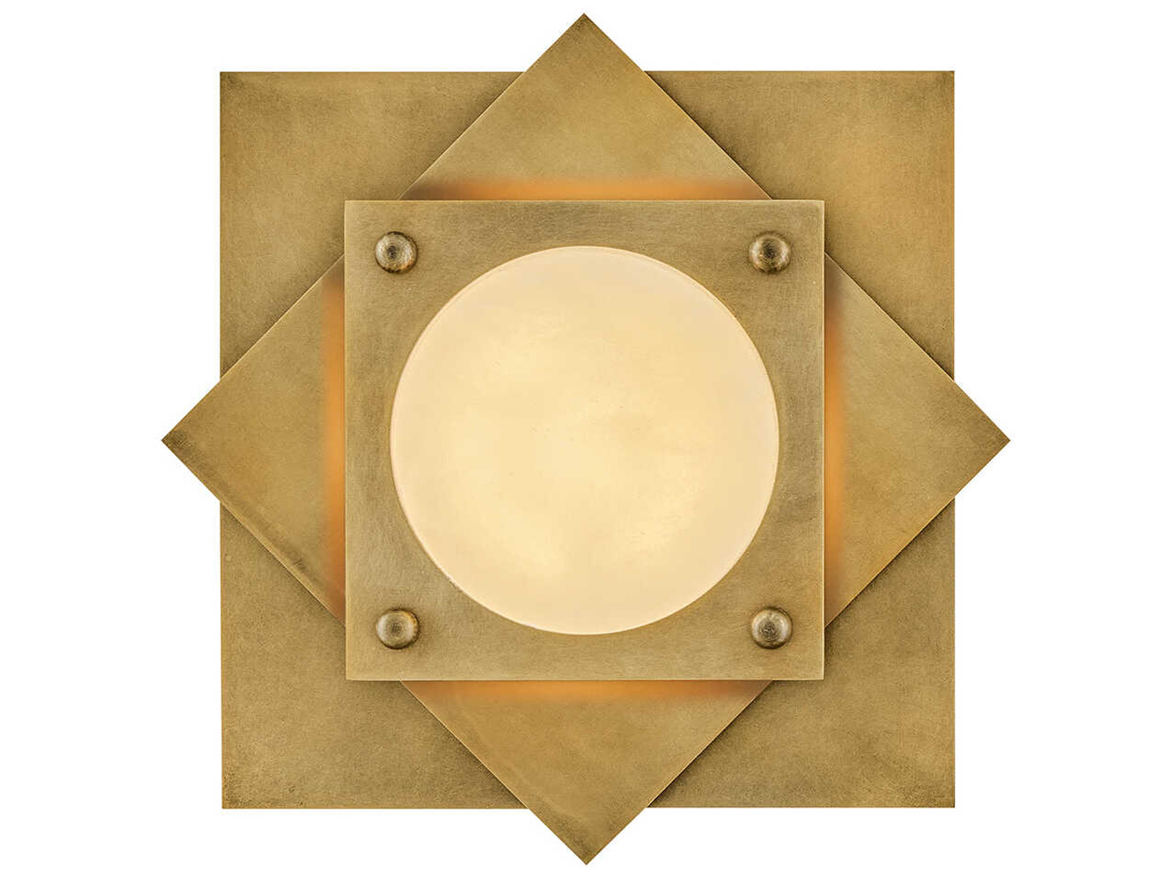 Fredrick Ramond Claude Heritage Brass Geometric Flush Mount