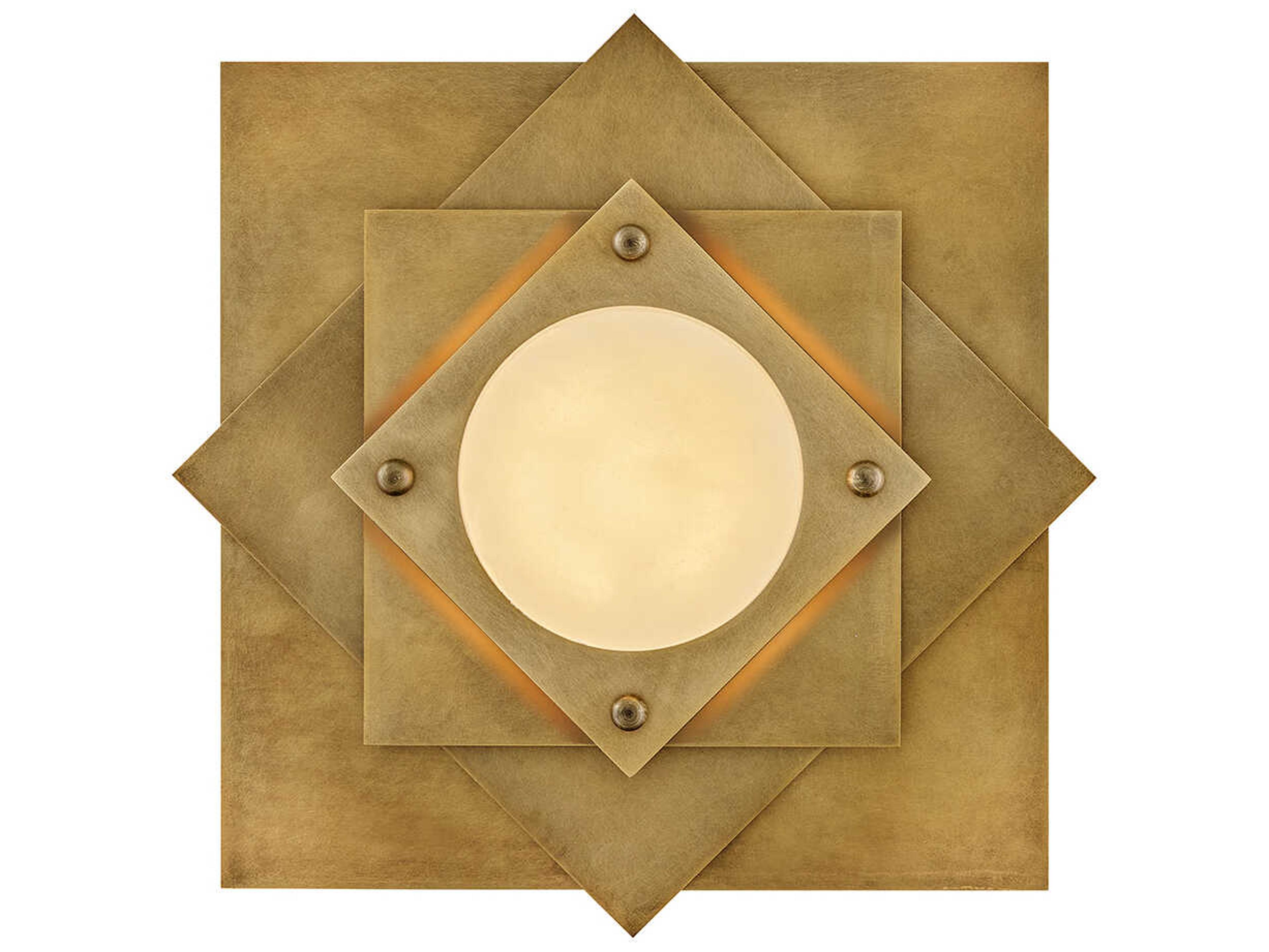 Fredrick Ramond Claude Heritage Brass Geometric Flush Mount