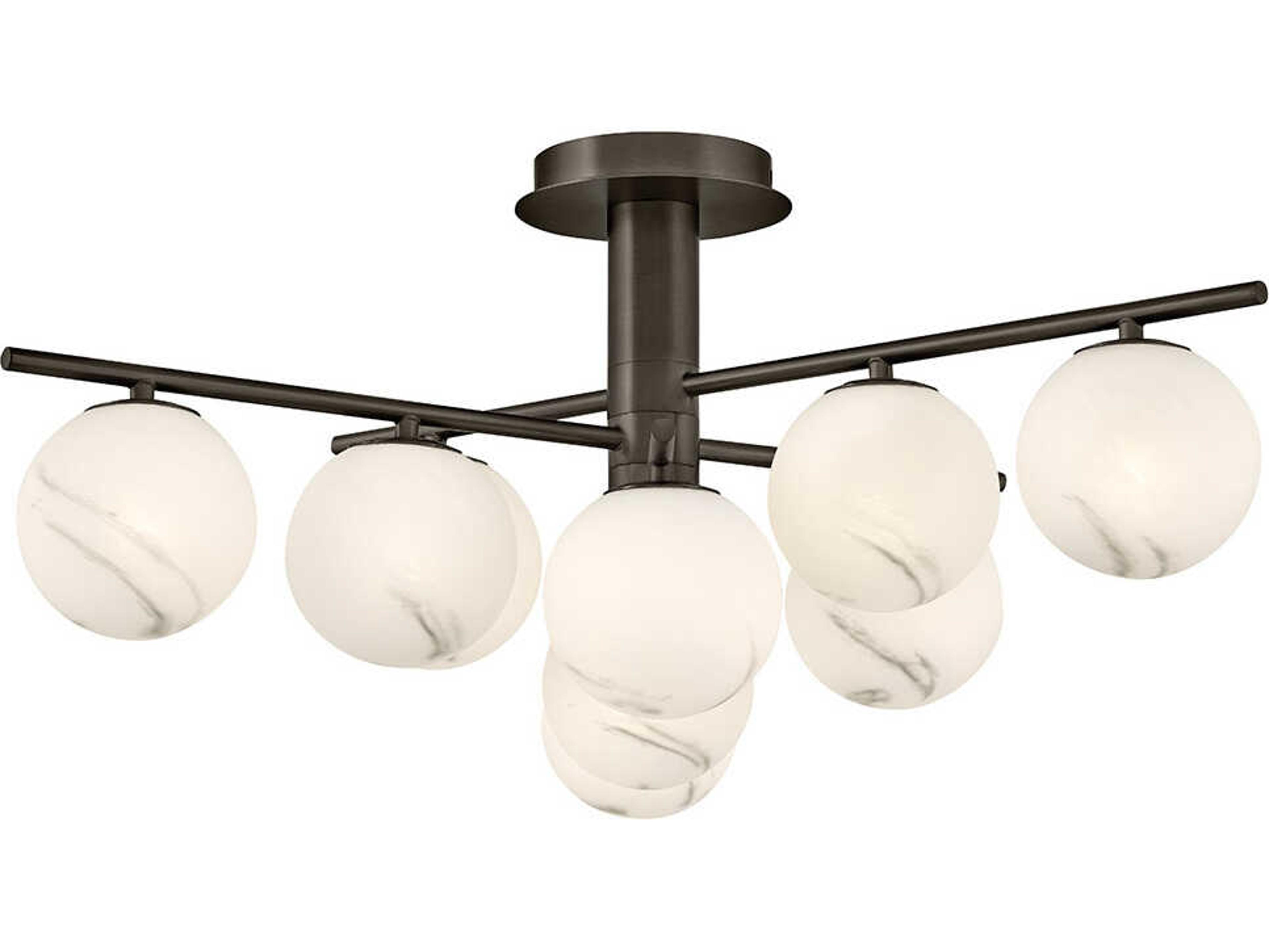 Fredrick Ramond Selene 9-Light Black Oxide Semi Flush Mount