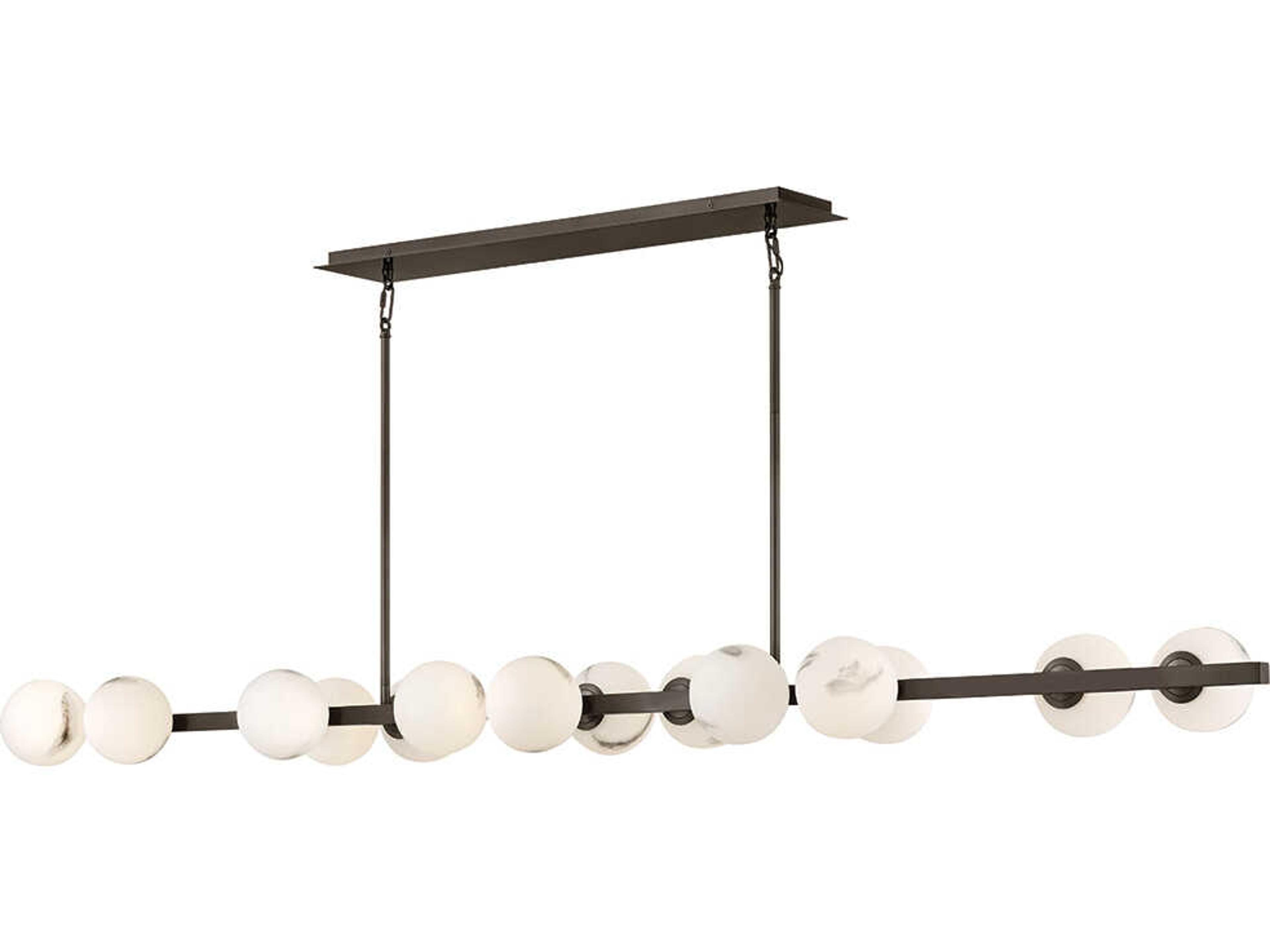 Selene 14-Light Black Oxide Linear Island Pendant