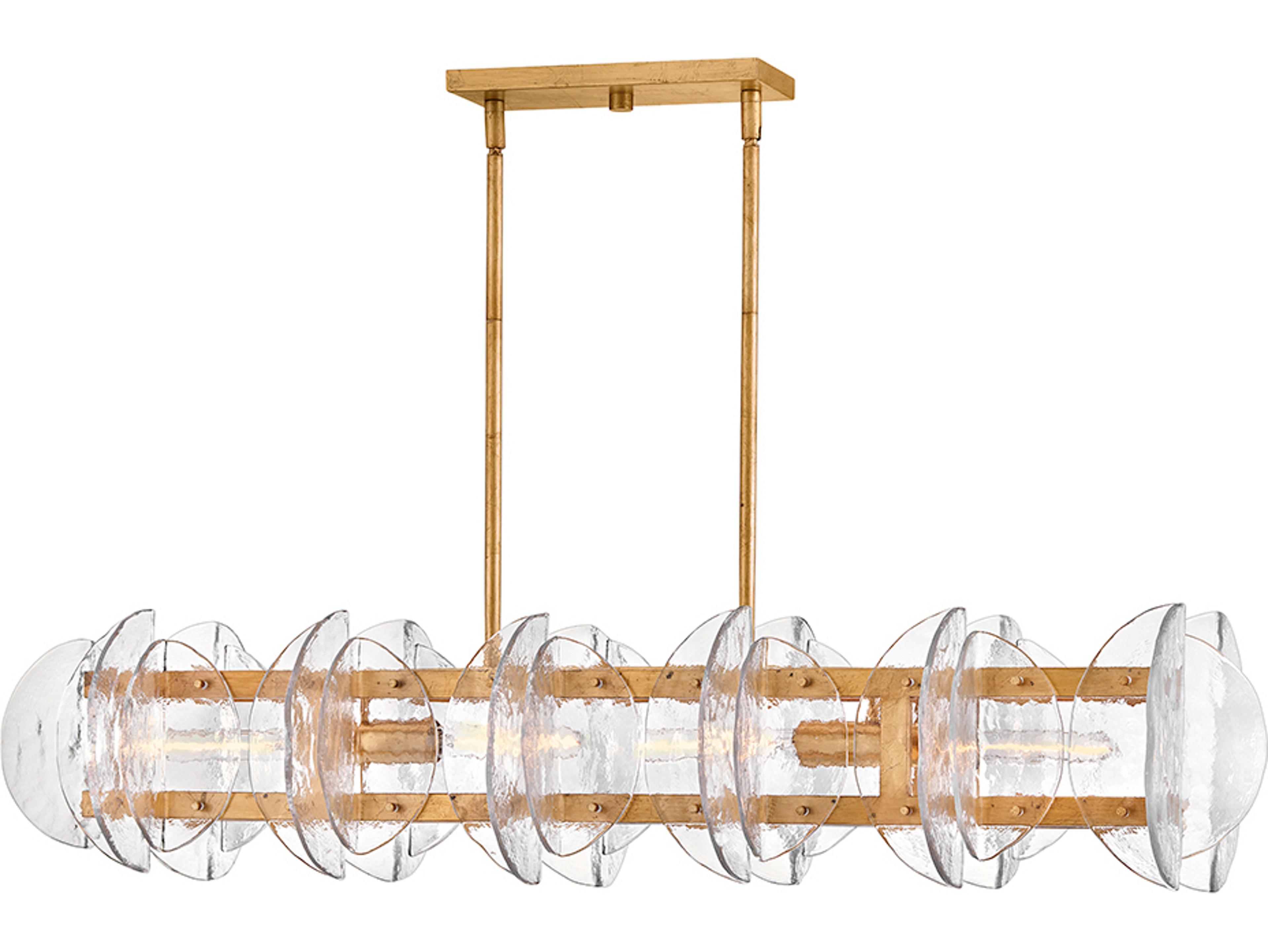 Fredrick Ramond Seraphina 4-Light Distressed Brass Island Pendant