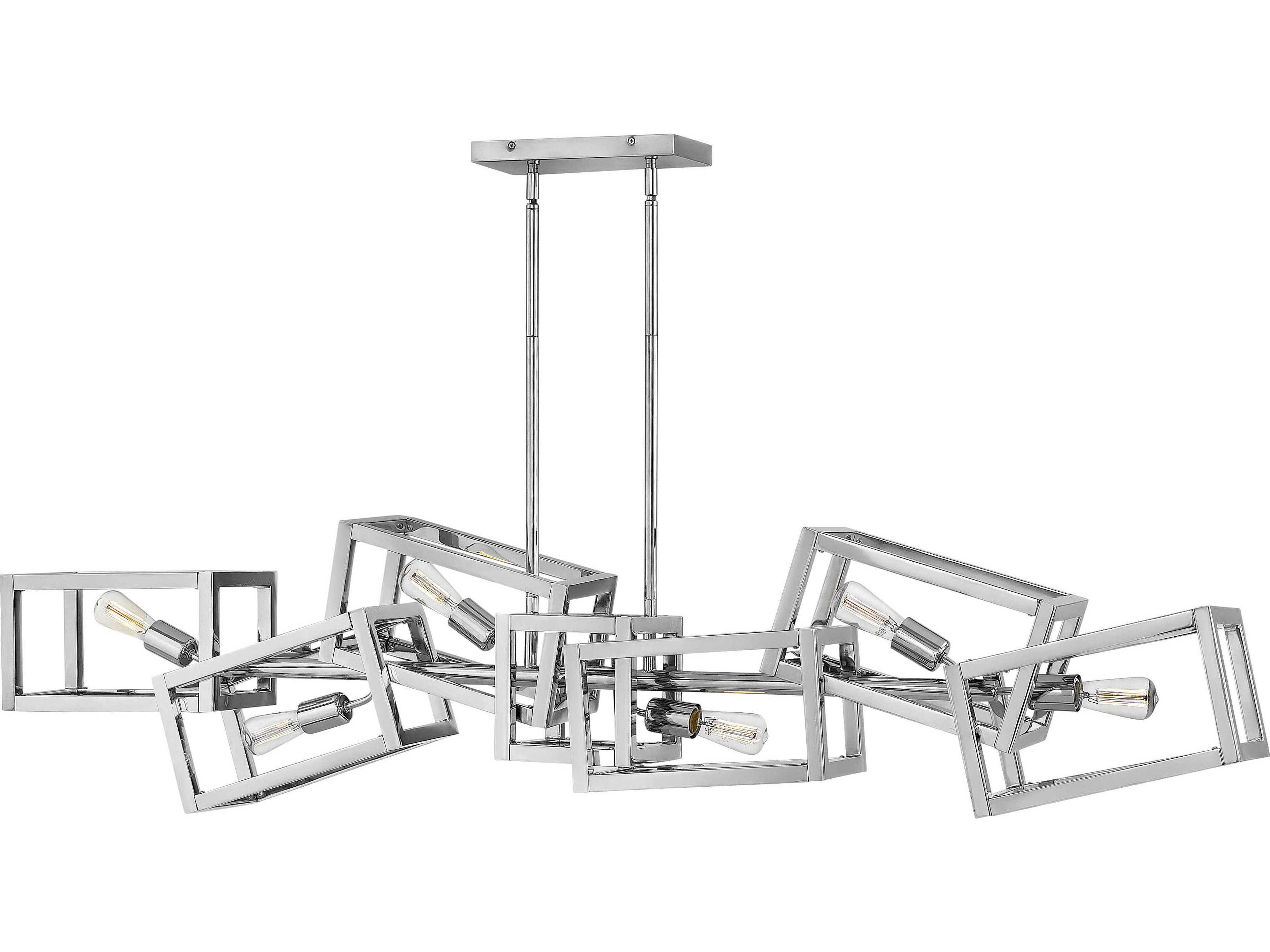 Fredrick Ramond Ensemble 6-Light Polished Nickel Linear Island Pendant