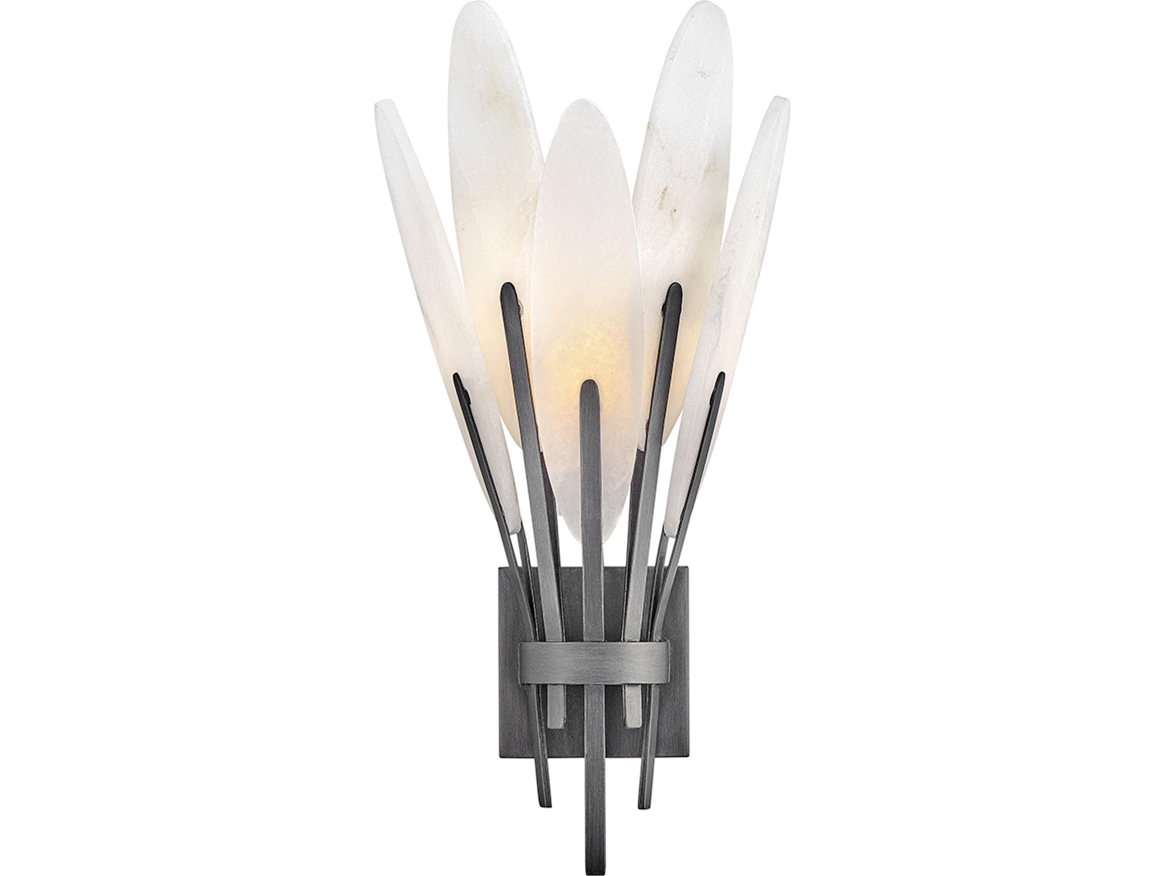 Nerine 1-Light Brushed Graphite Black Wall Sconce