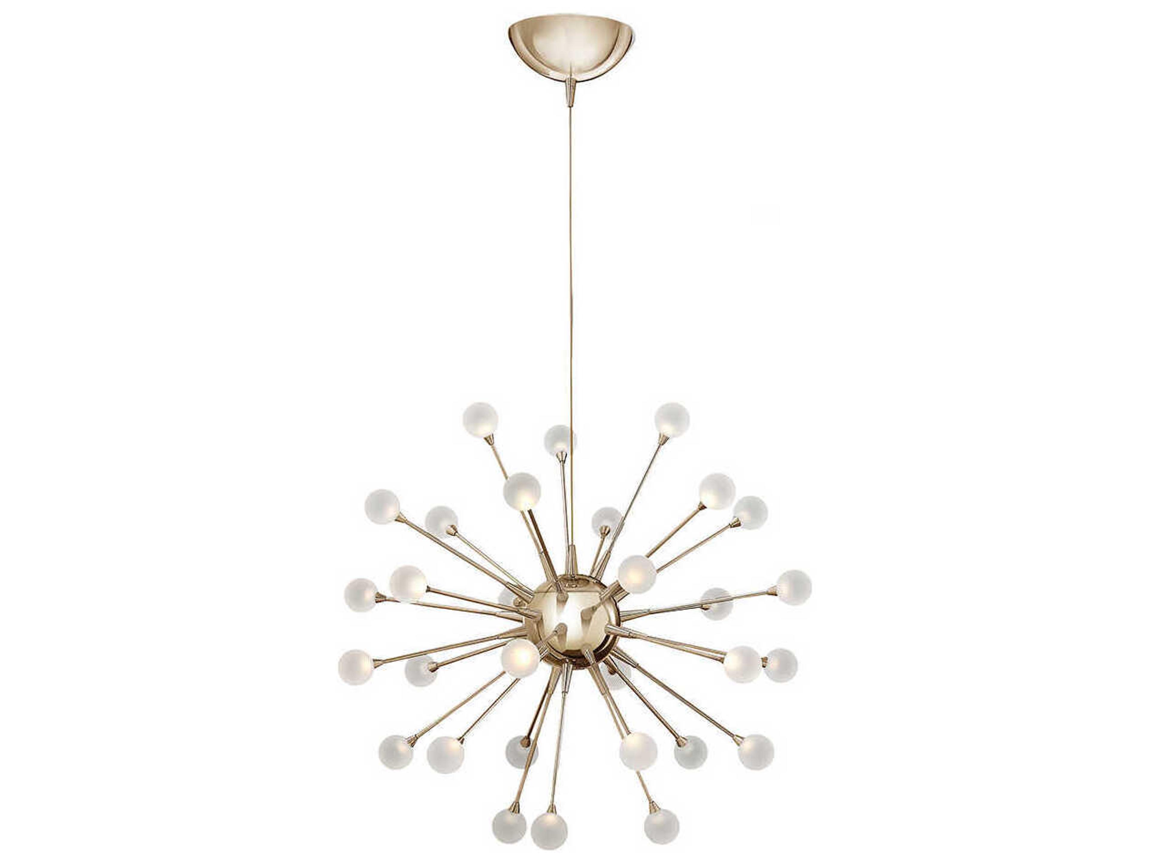 Fredrick Ramond Impulse 30-Light Polished Gold LED Linear Sputnik Pendant