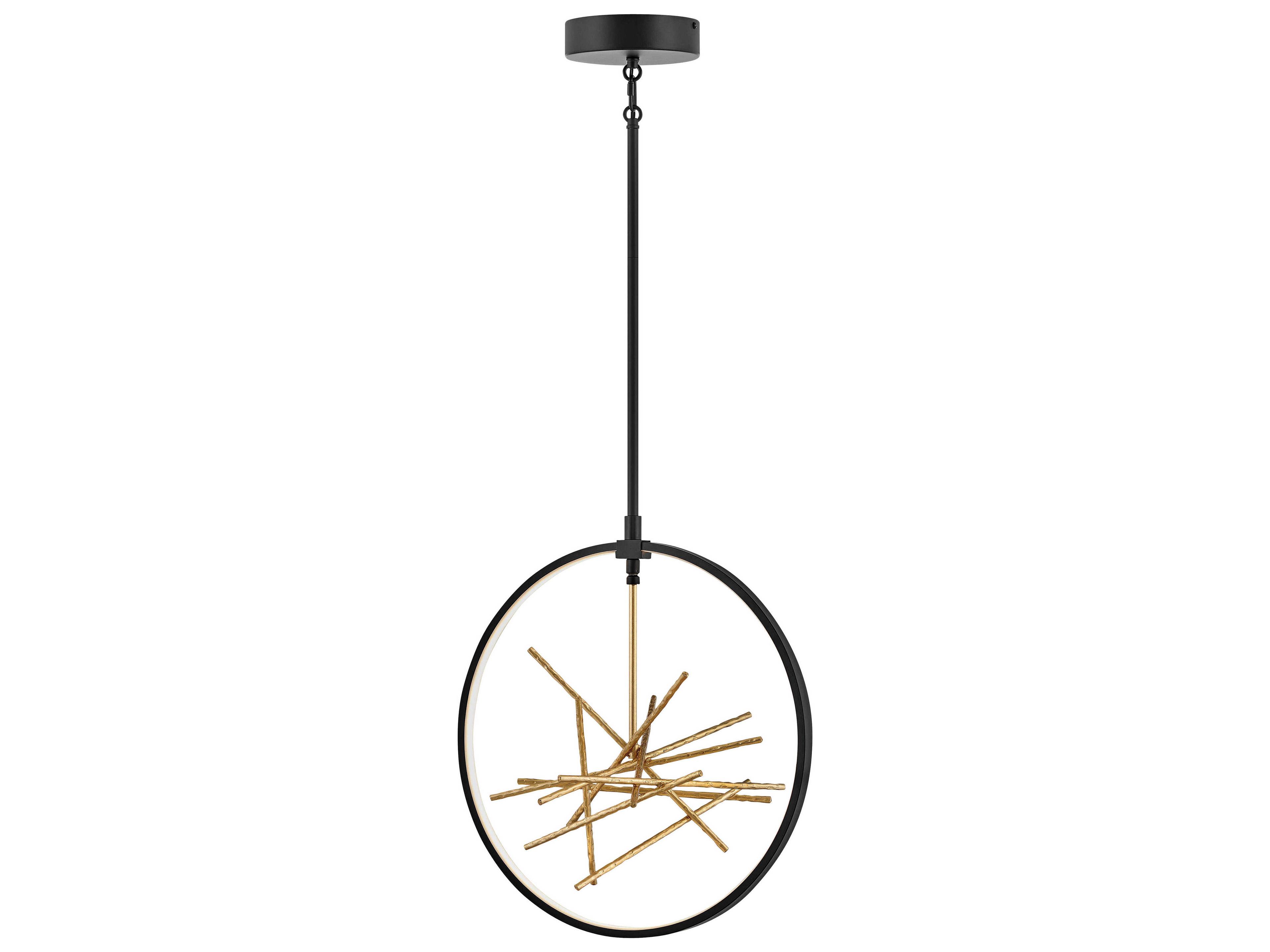 Fredrick Ramond Styx Black LED Round Sputnik Pendant