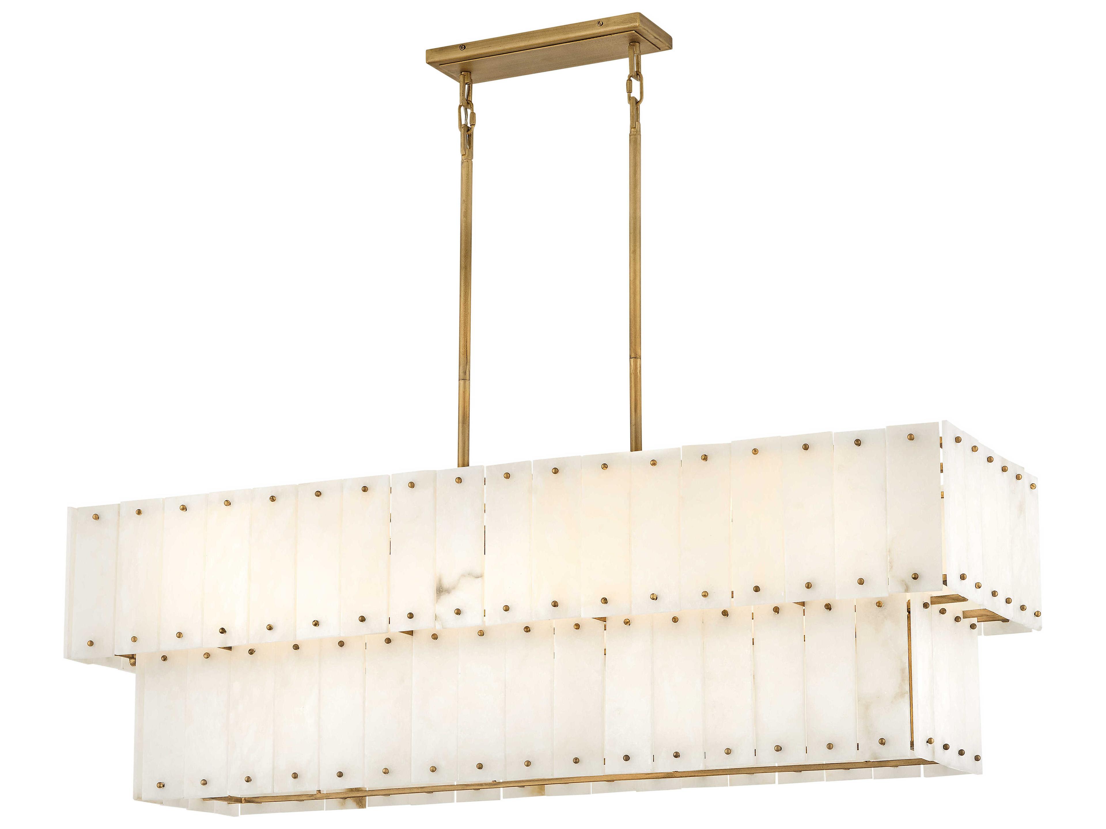 Fredrick Ramond Simone 8-Light Burnished Gold Tiered Island Pendant