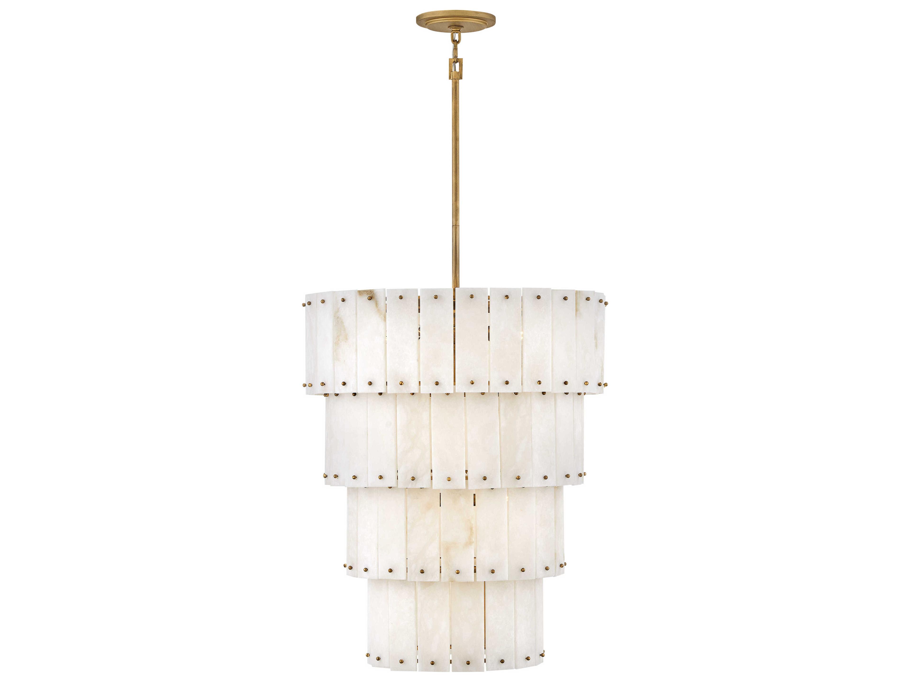 Fredrick Ramond Simone 9-Light Burnished Gold Candelabra Tiered Chandelier