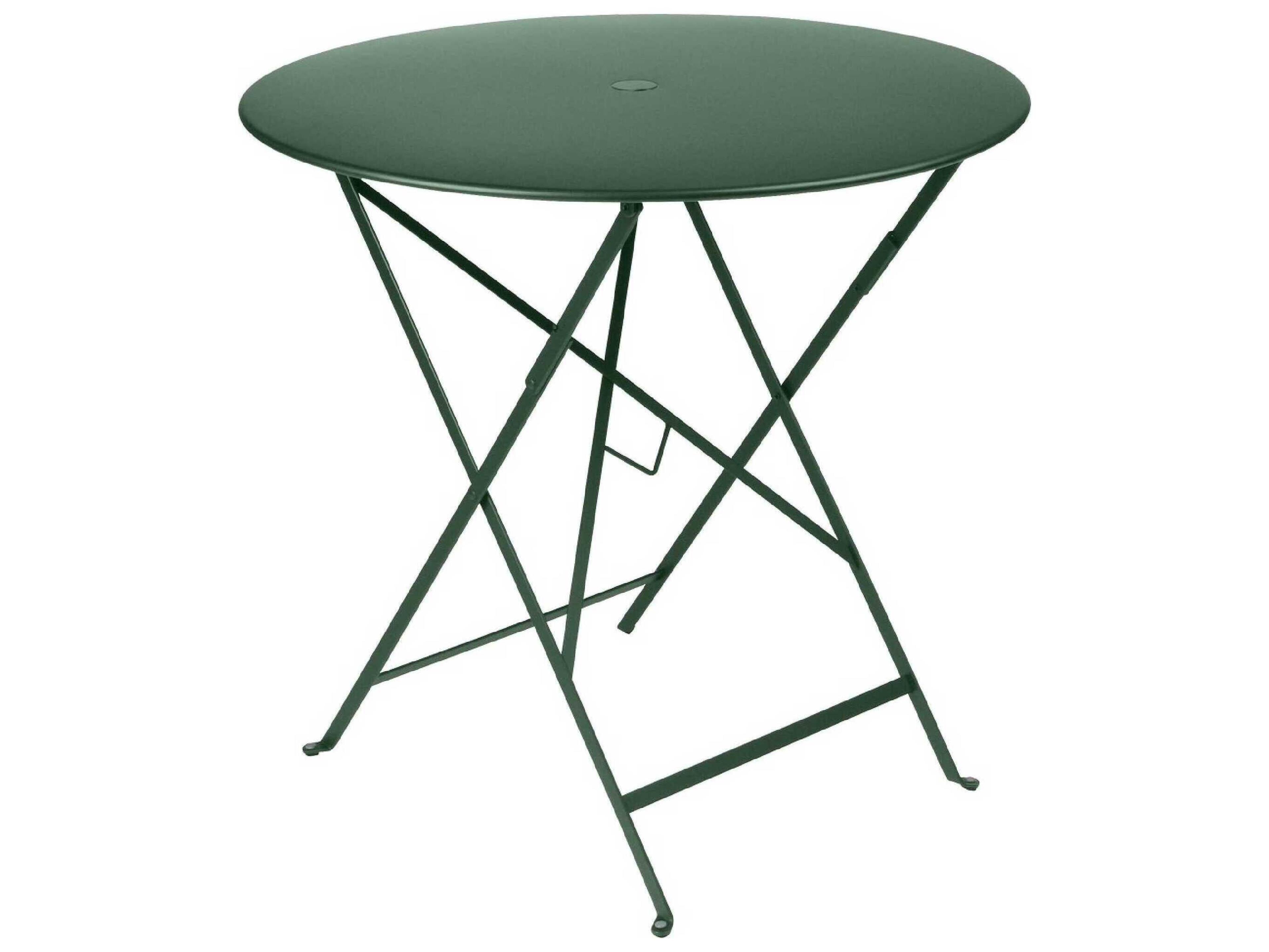 Fermob Bistro Steel Round Umbrella Hole Dining Table