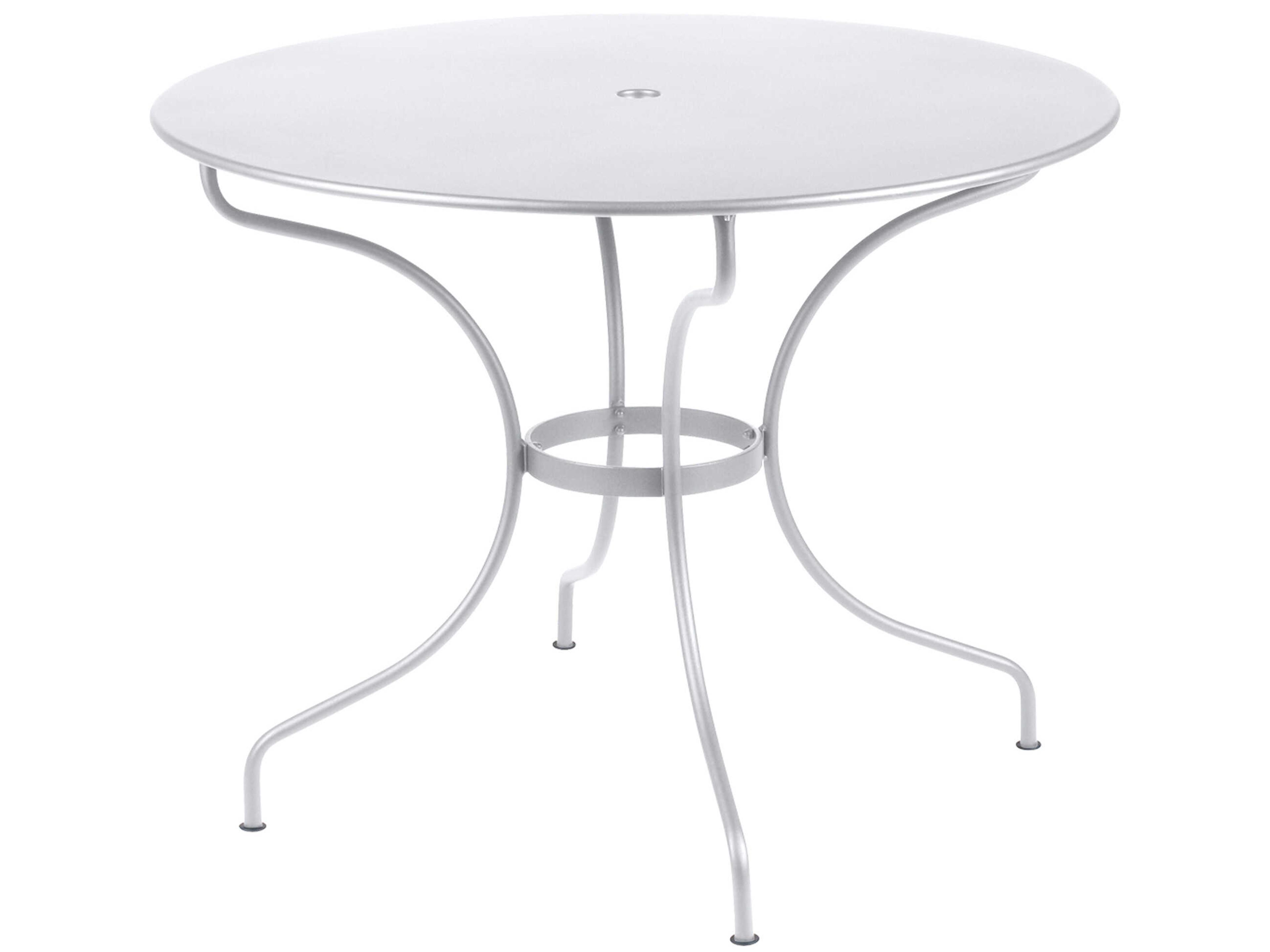 Fermob Opera+ Steel Round Umbrella Hole Dining Table