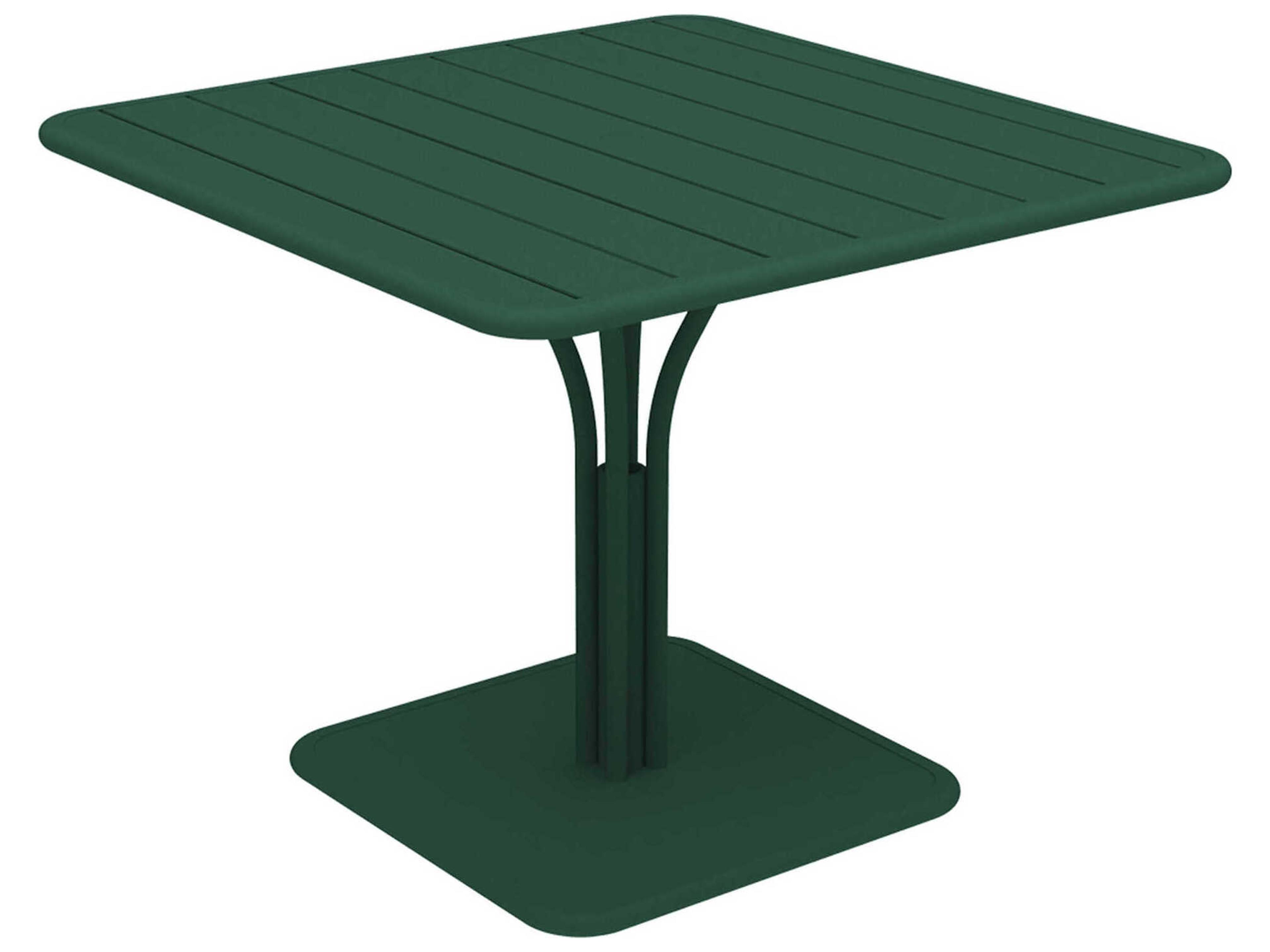 Fermob Luxembourg Aluminum Square Umbrella Hole Dining Table