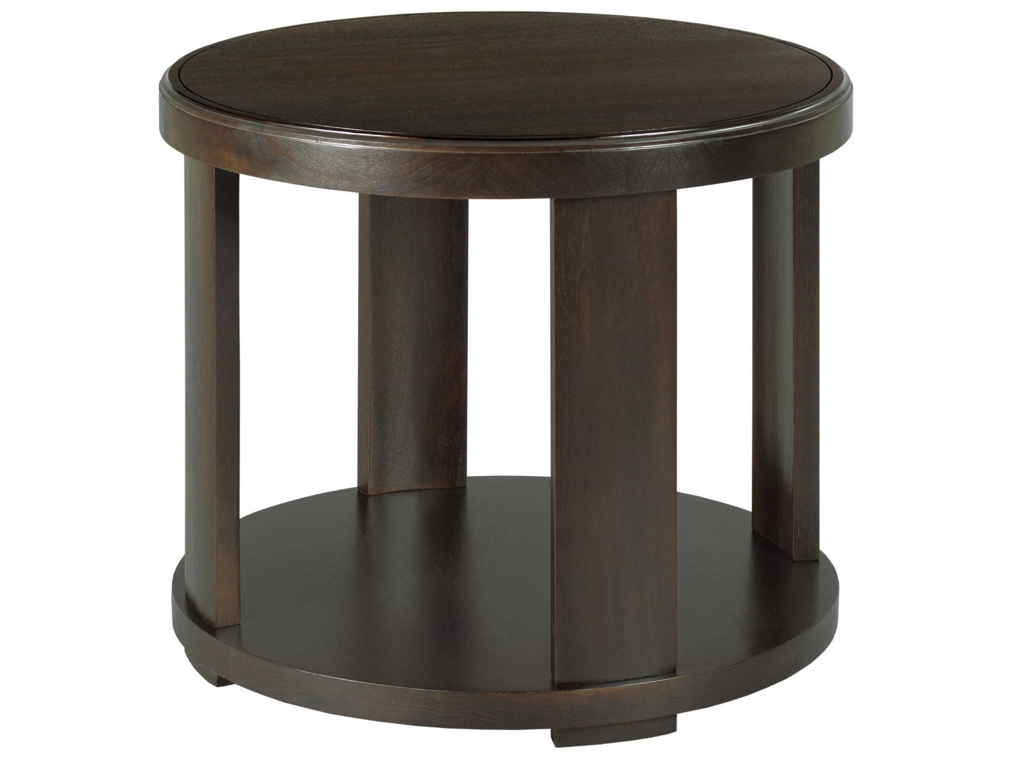 Fairfield Chair Libby Langdon Round Wood Dark Sable End Table