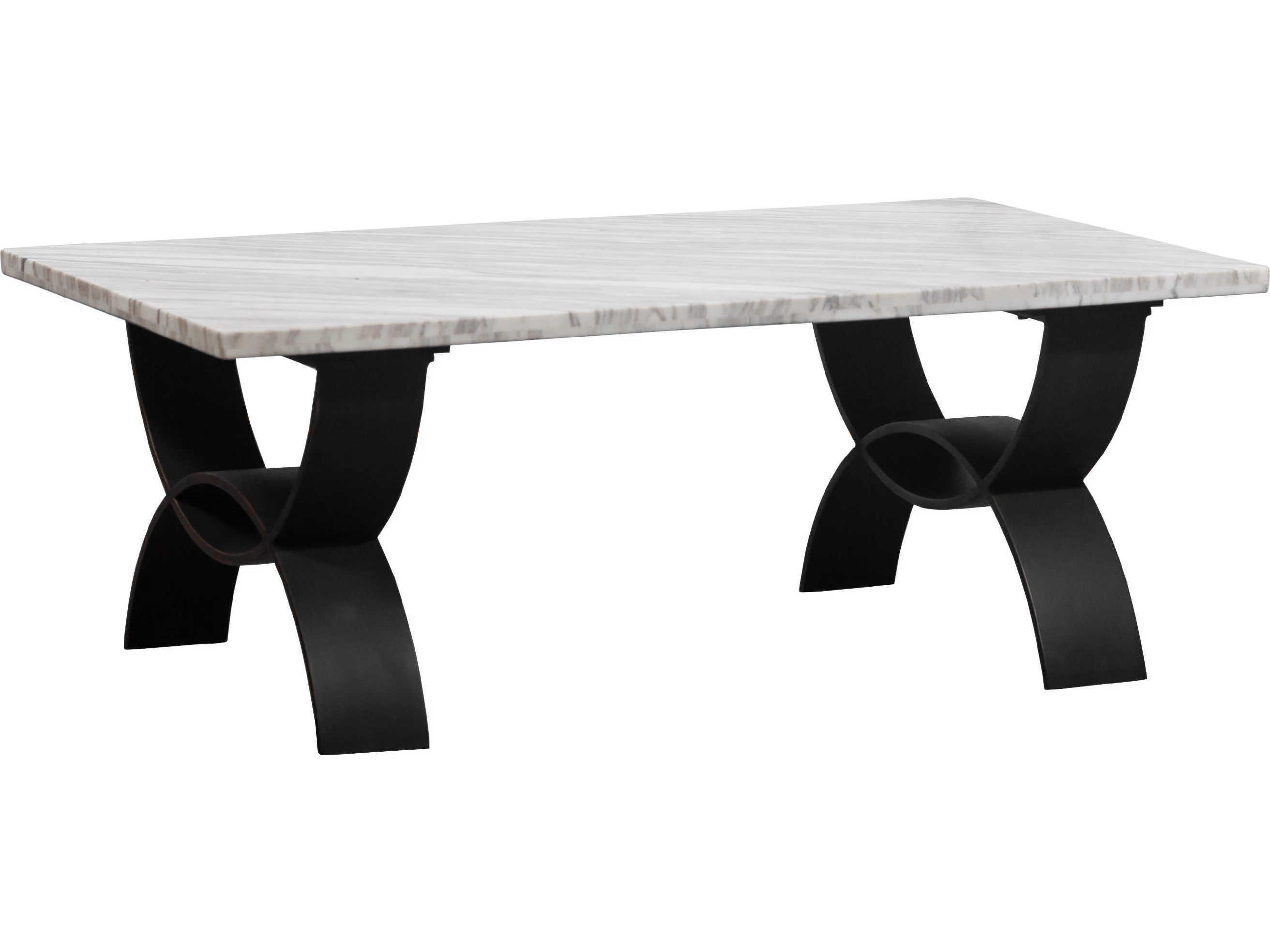 Fairfield Chair Libby Langdon Rectangular Calcutta Marble Dark Bronze Coffee Table