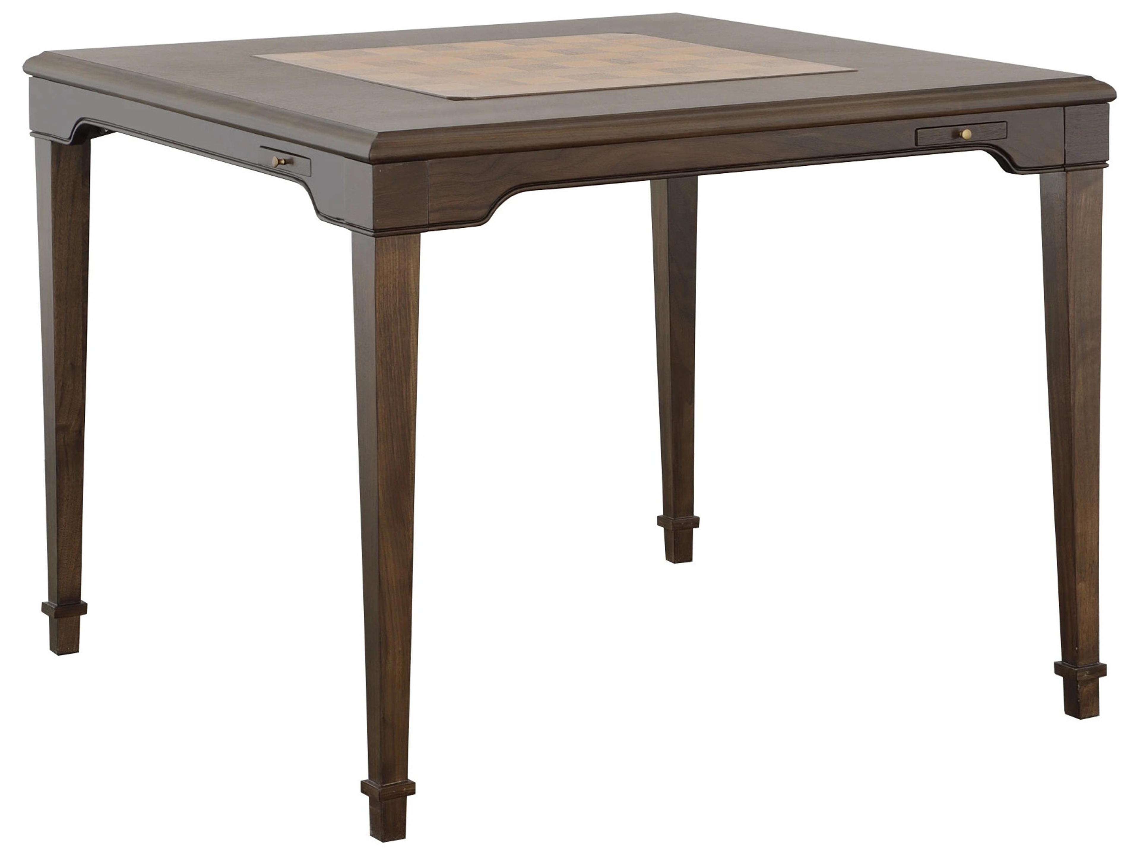 Fairfield Chair Oscar Brown Walnut Wood Game Table