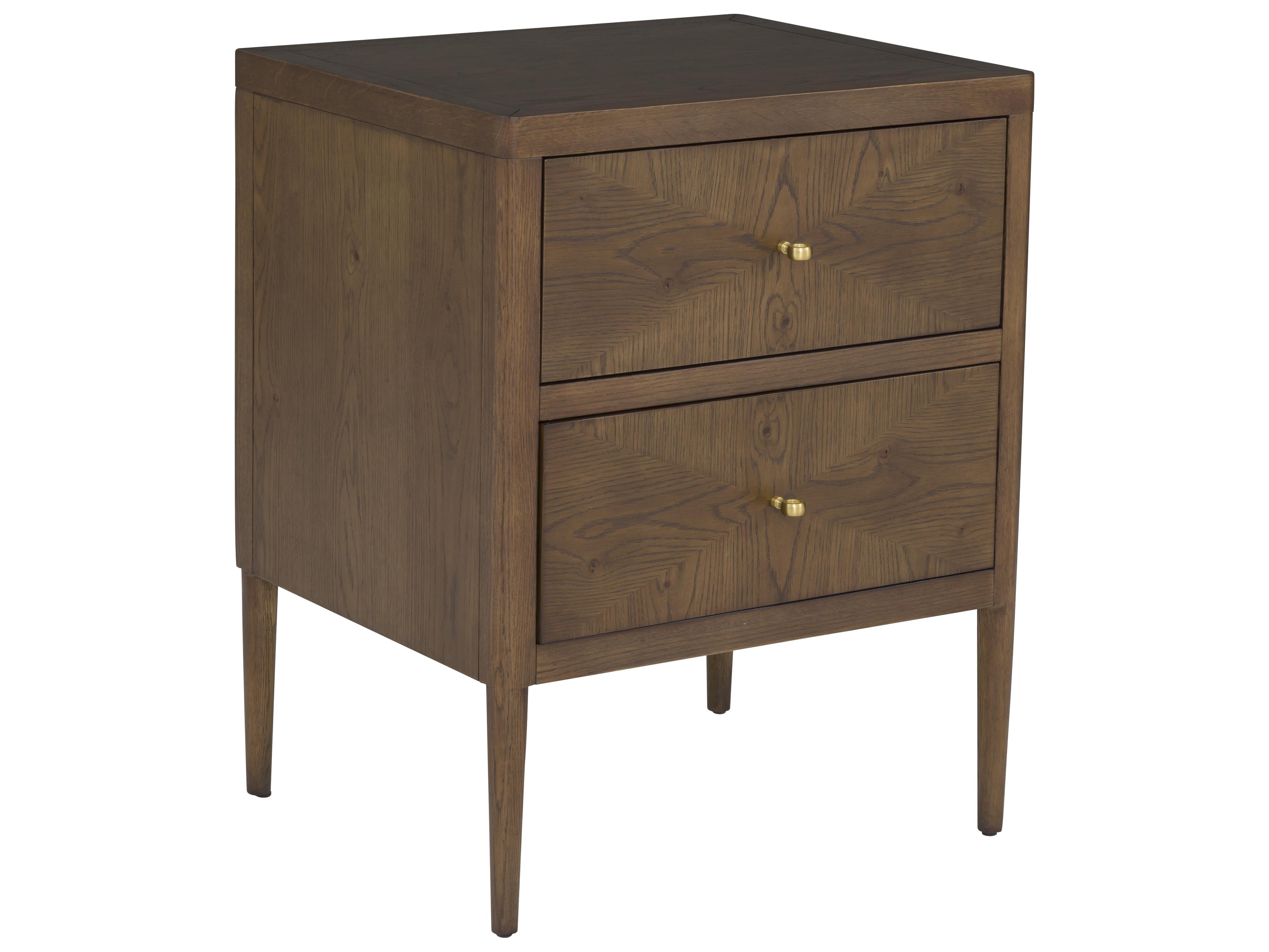 Fairfield Chair Maxwell 2-Drawers Brown Walnut Wood Nightstand