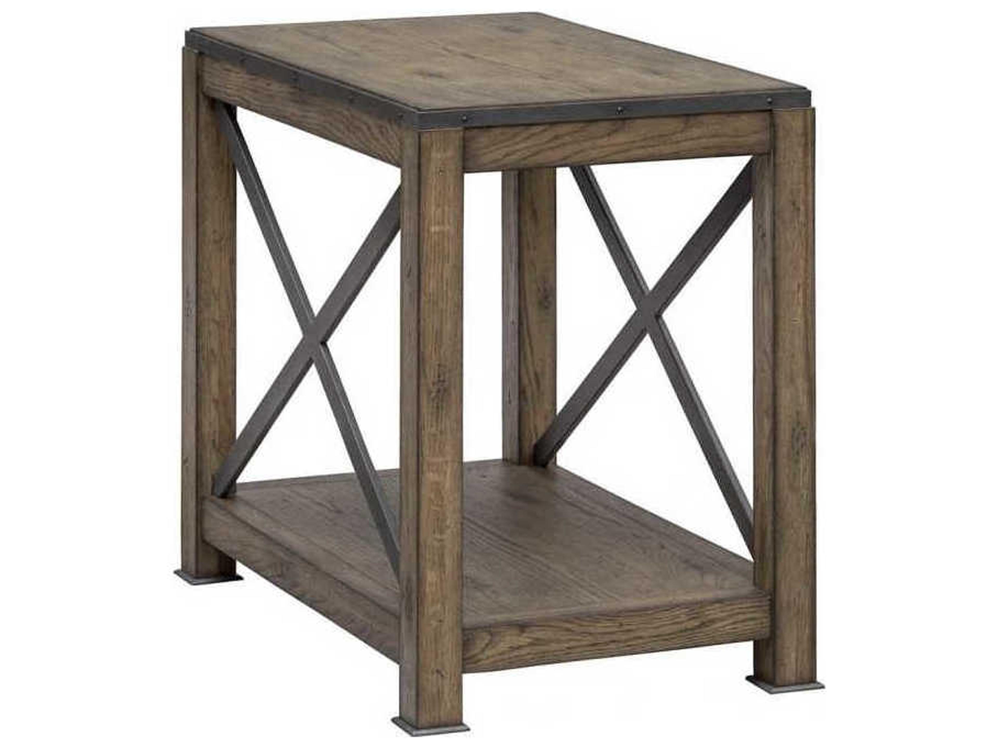 Fairfield Chair Arcadian Rectangular Wood Burnished Oak End Table