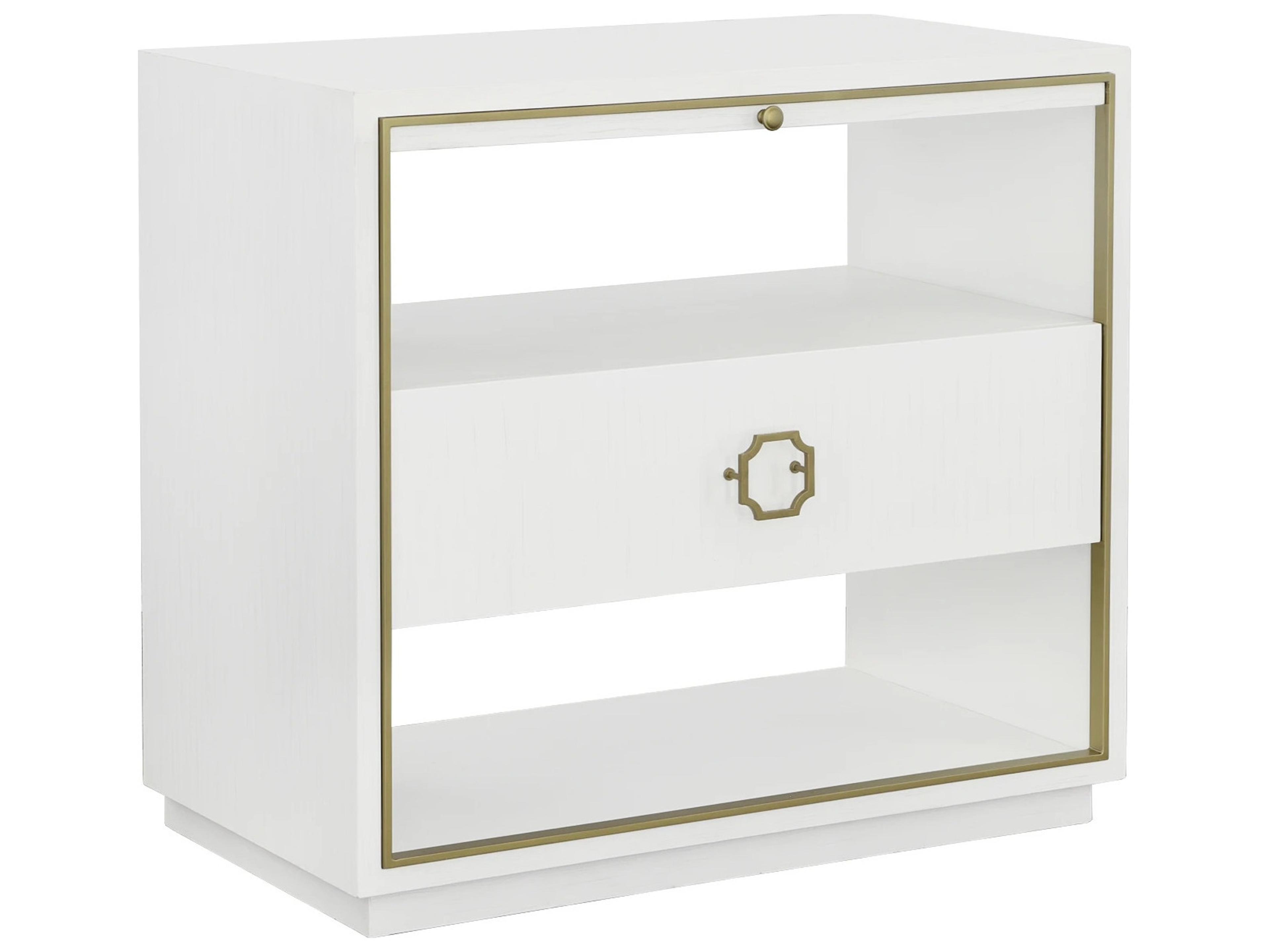 Fairfield Chair East Camden 1-Drawer White Poplar Wood Nightstand