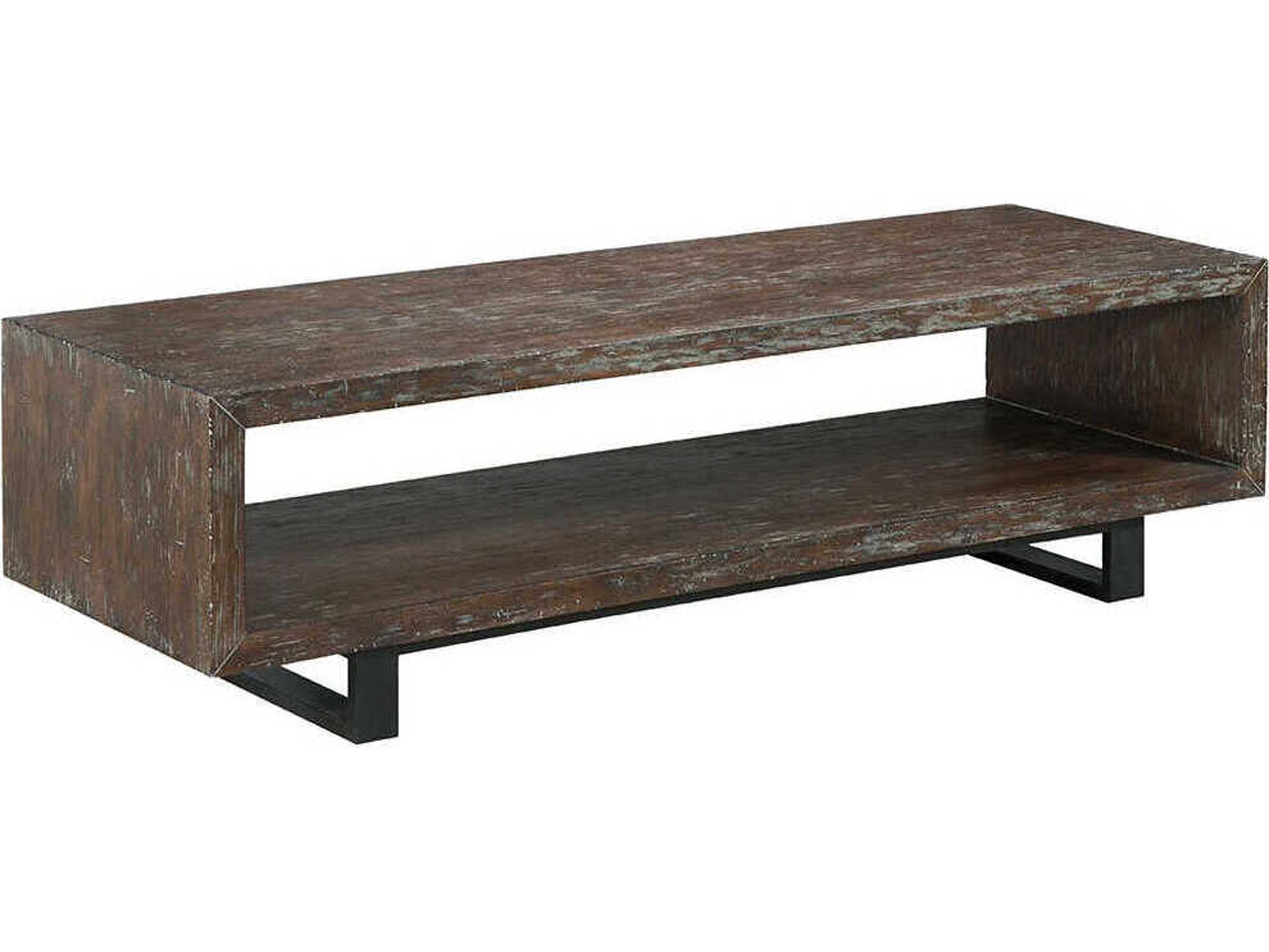 Fairfield Chair Rustique Rectangular Wood Gunmetal Coffee Table