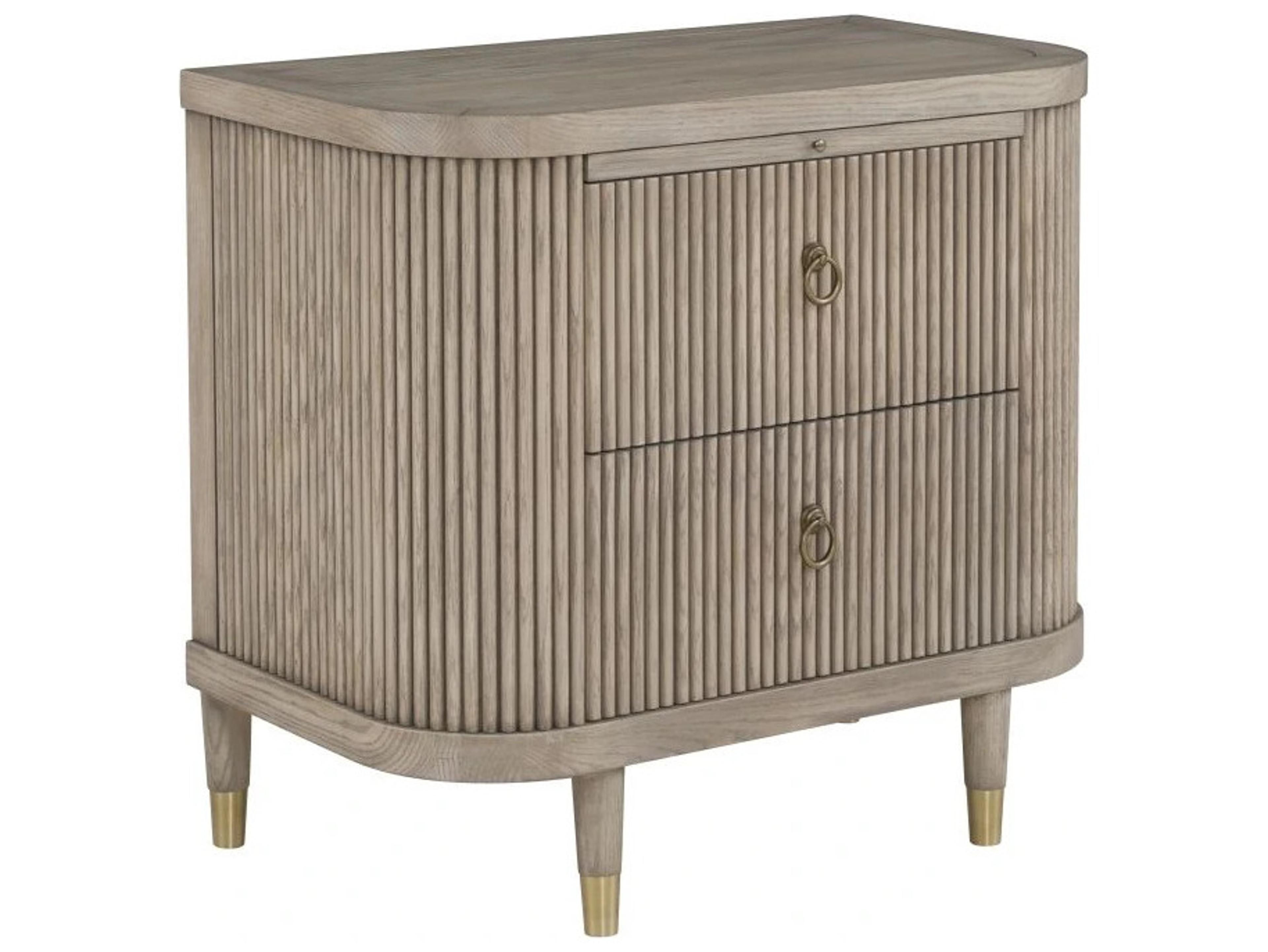 Fairfield Chair Everettmonogram 2-Drawers Natural Solid Wood Nightstand