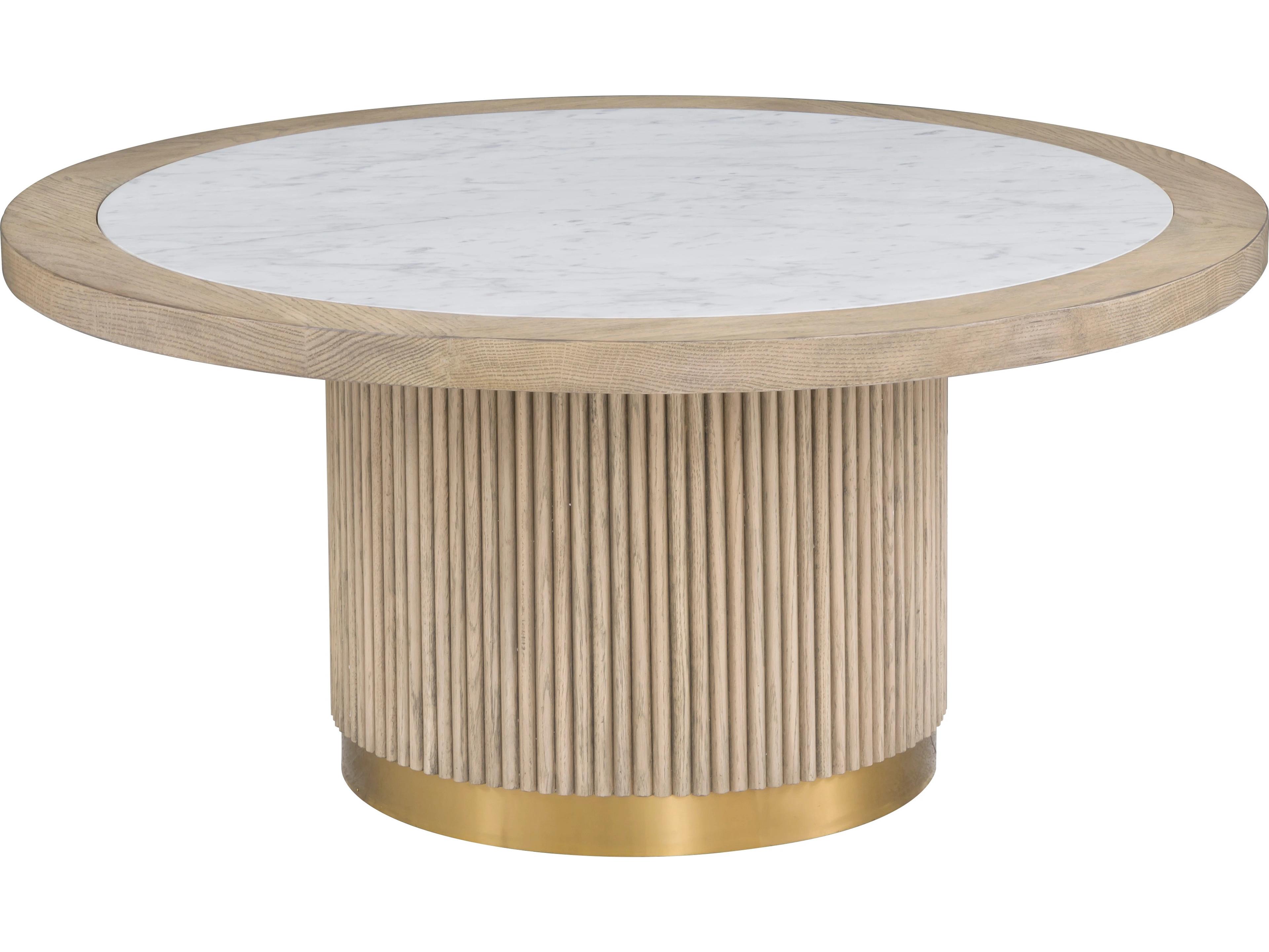 Fairfield Chair Everettmonogram Round Marble Coffee Table