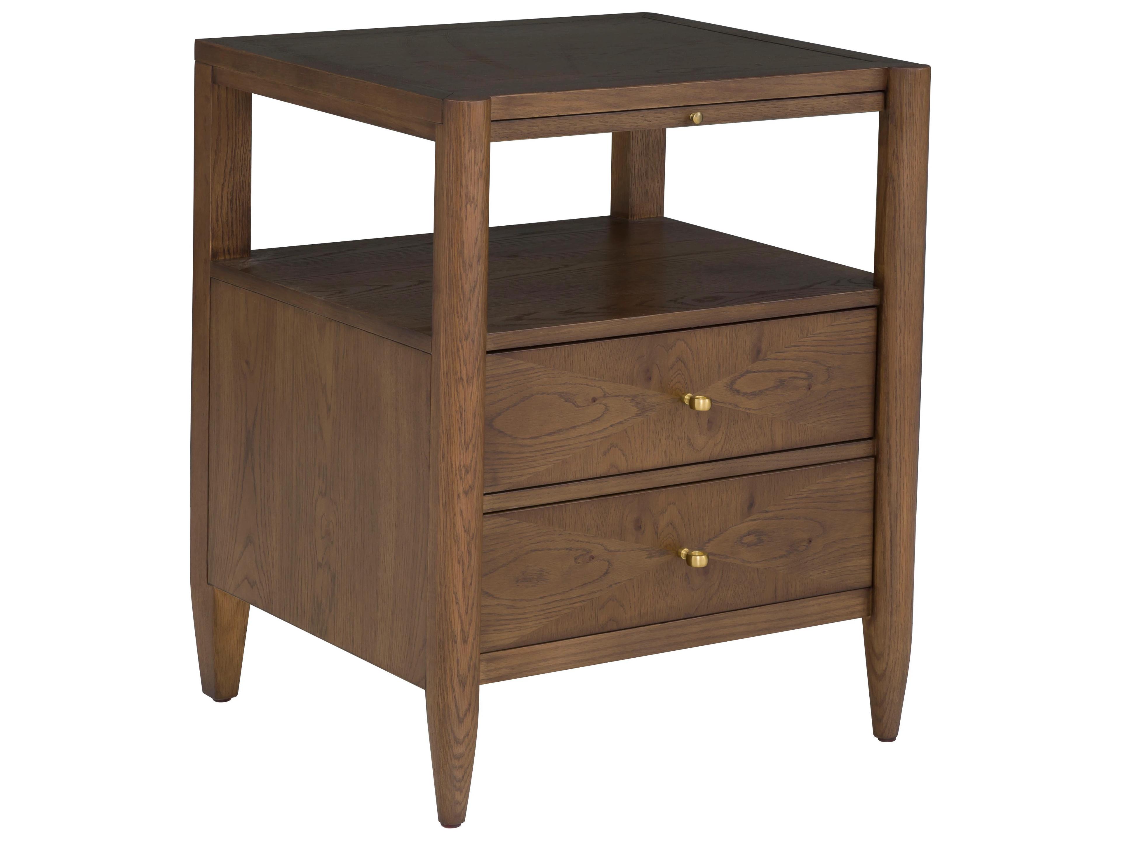 Fairfield Chair Maxwellmonogram 2-Drawers Brown Walnut Wood Nightstand
