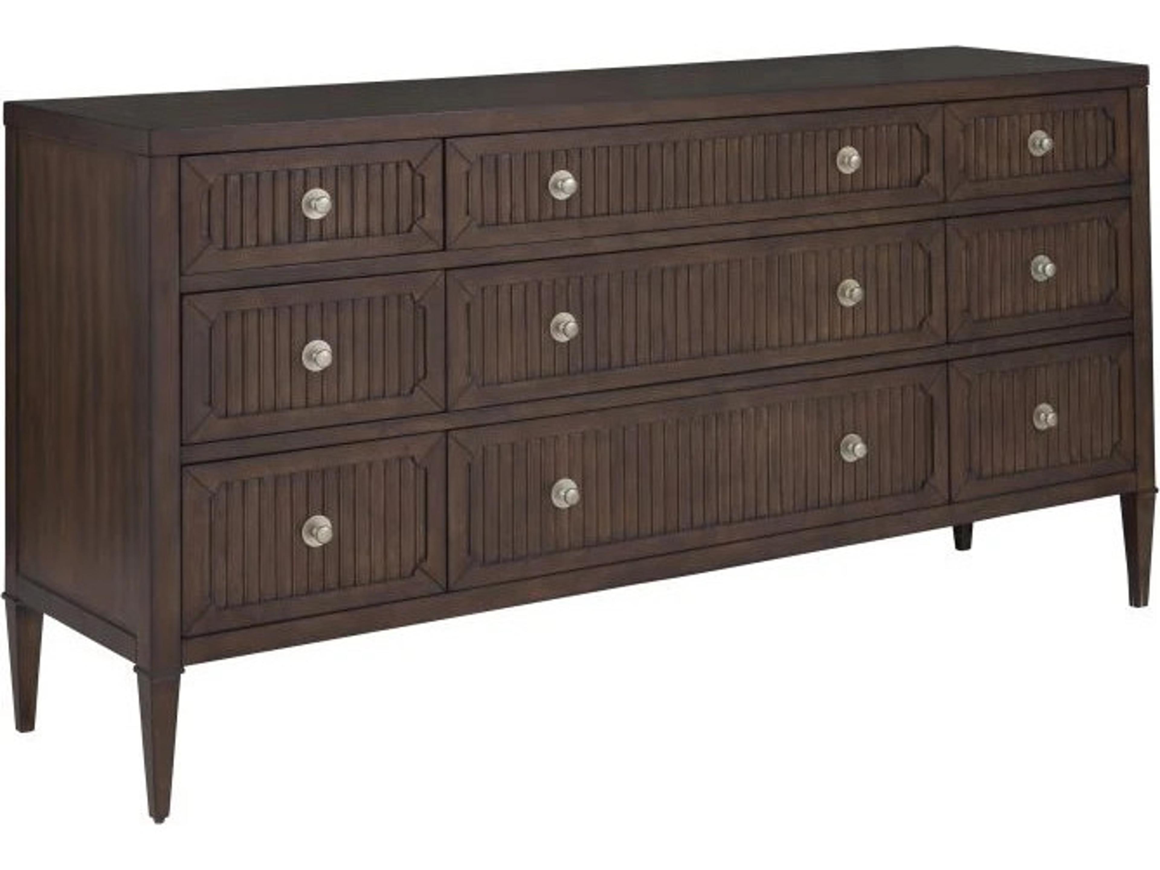 Fairfield Chair Monogram Brown Walnut Wood Dresser