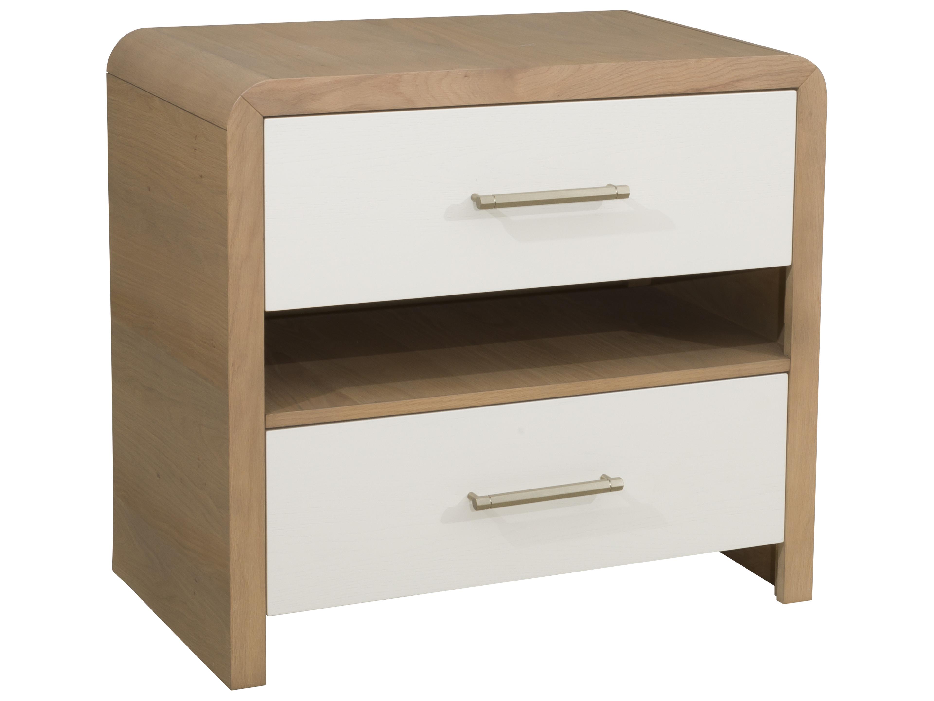 Fairfield Chair Libby Langdon For Fairfieldmonogram 2-Drawers White Oak Wood Nightstand